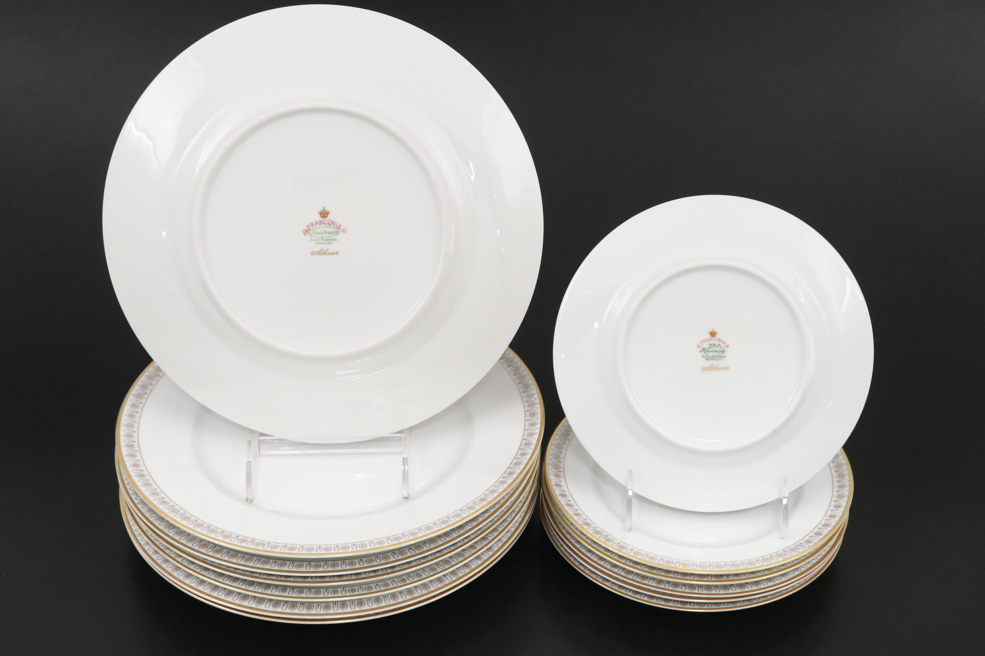 Franconia-Krautheim Porcelain "Athena" China Dinnerware, 1964 - 1965
