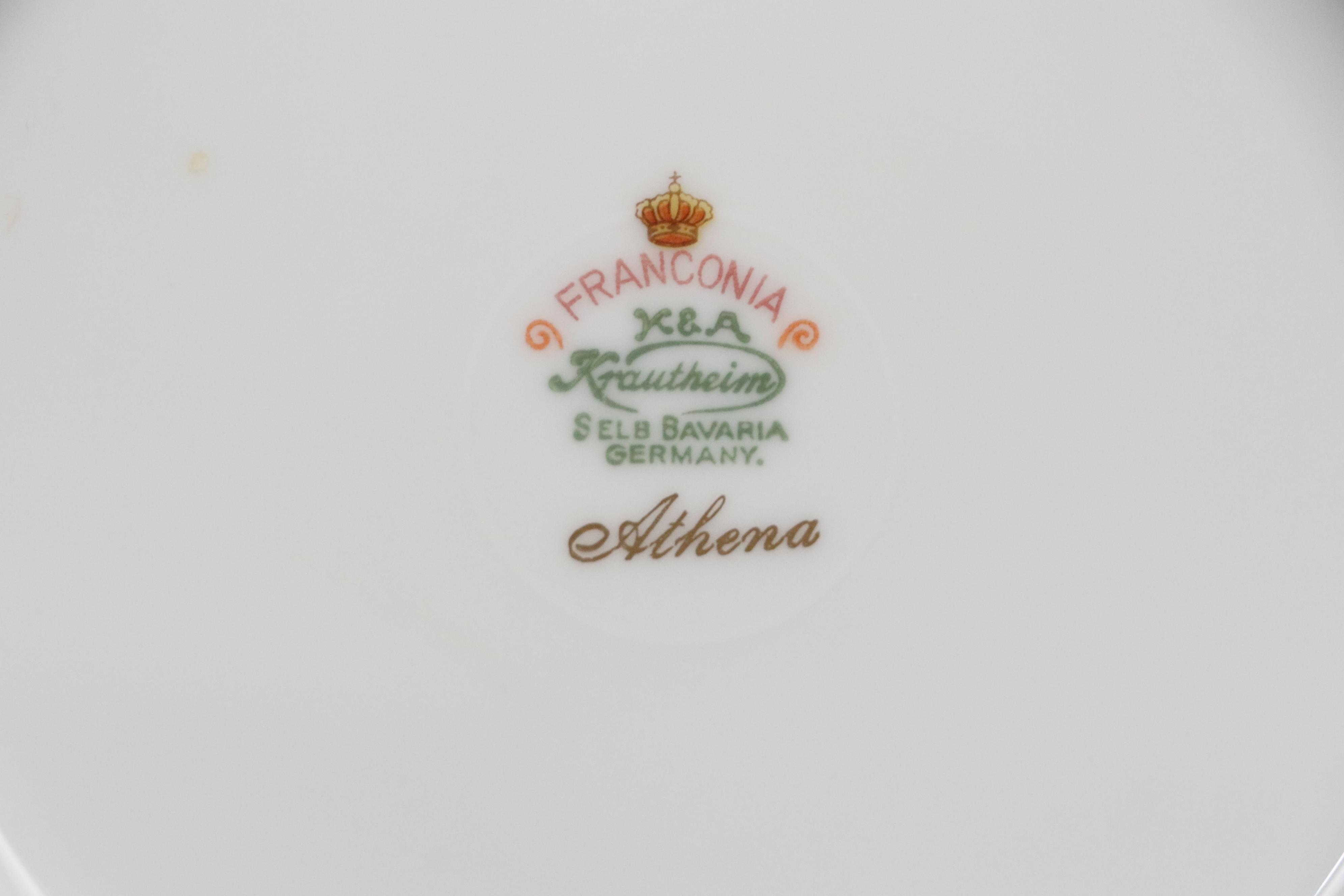 Franconia-Krautheim Porcelain "Athena" China Dinnerware, 1964 - 1965