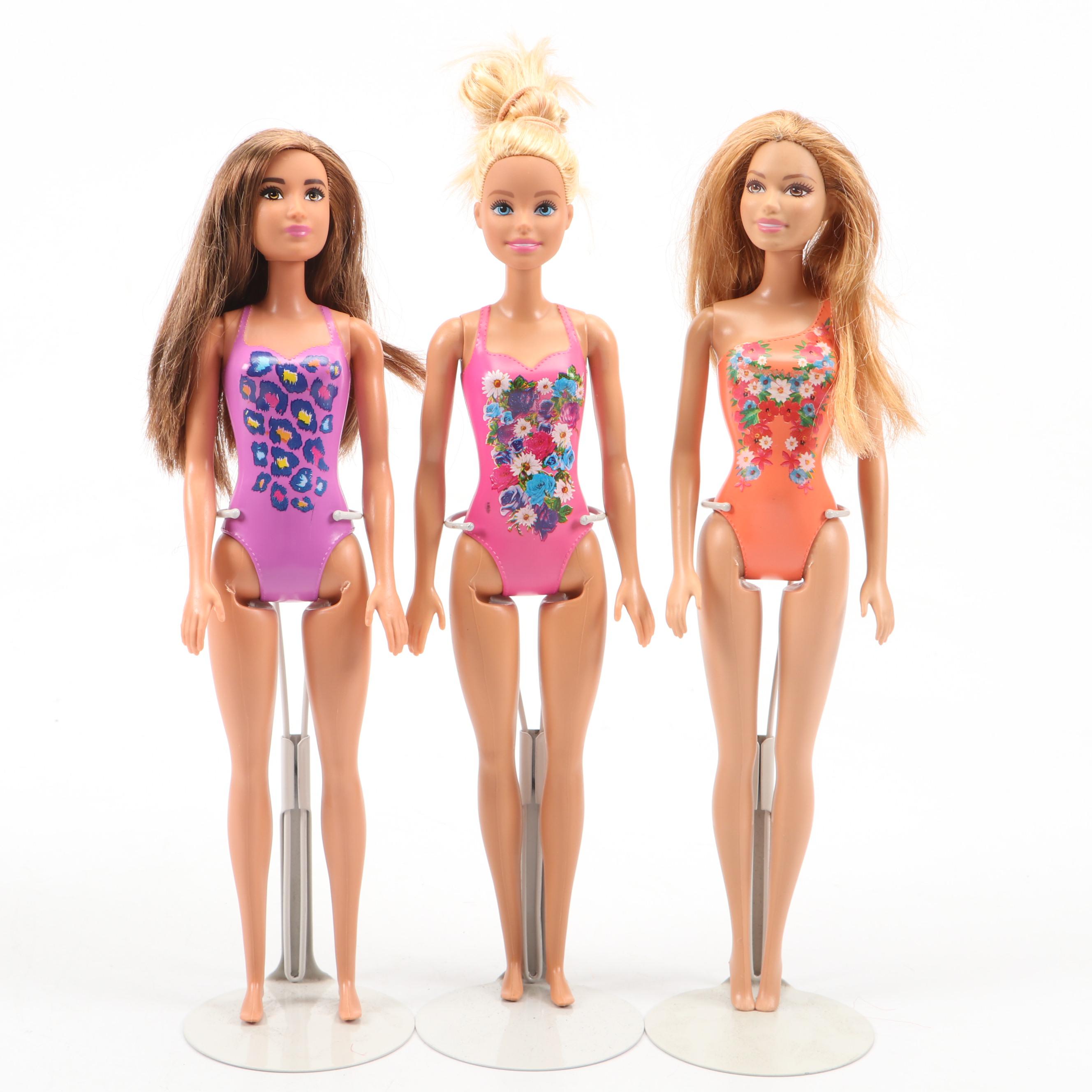 Mattel Ariel Doll with Barbie Beach Dolls and More Dolls, 21st Century