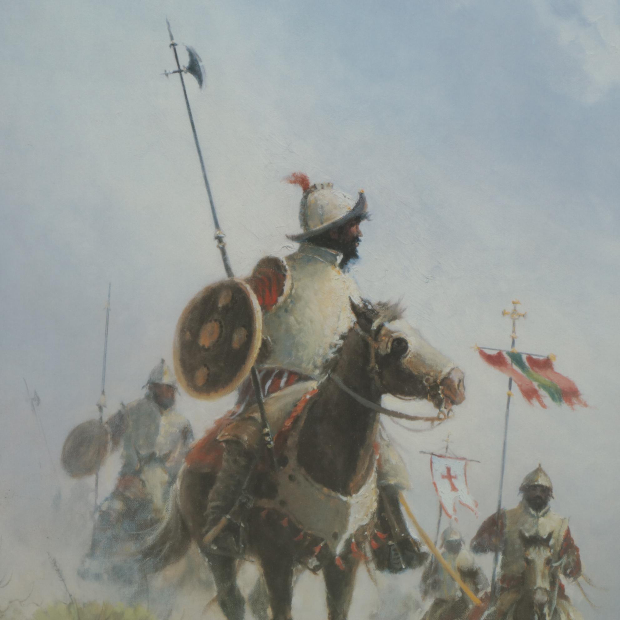 Gerald Harvey Jones Museum Exhibition Offset Lithograph "Conquistadors"