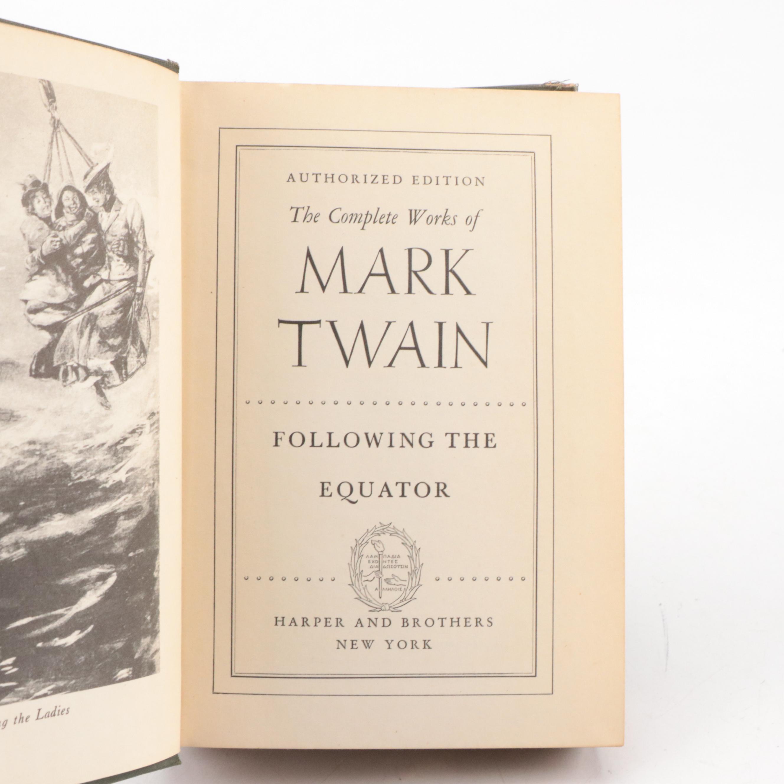 Authorized Edition "The Complete Works of Mark Twain" Partial Set, 1929
