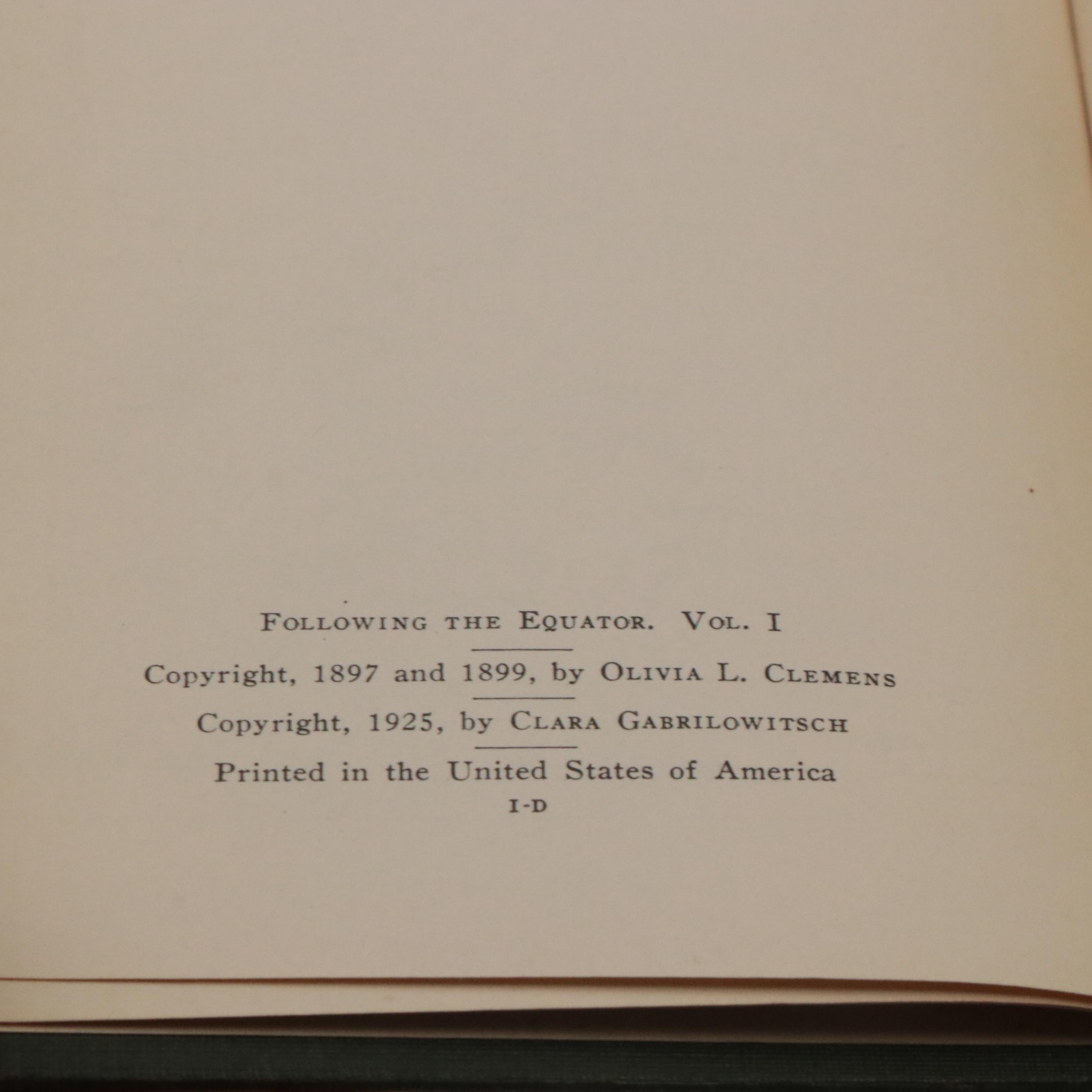 Authorized Edition "The Complete Works of Mark Twain" Partial Set, 1929