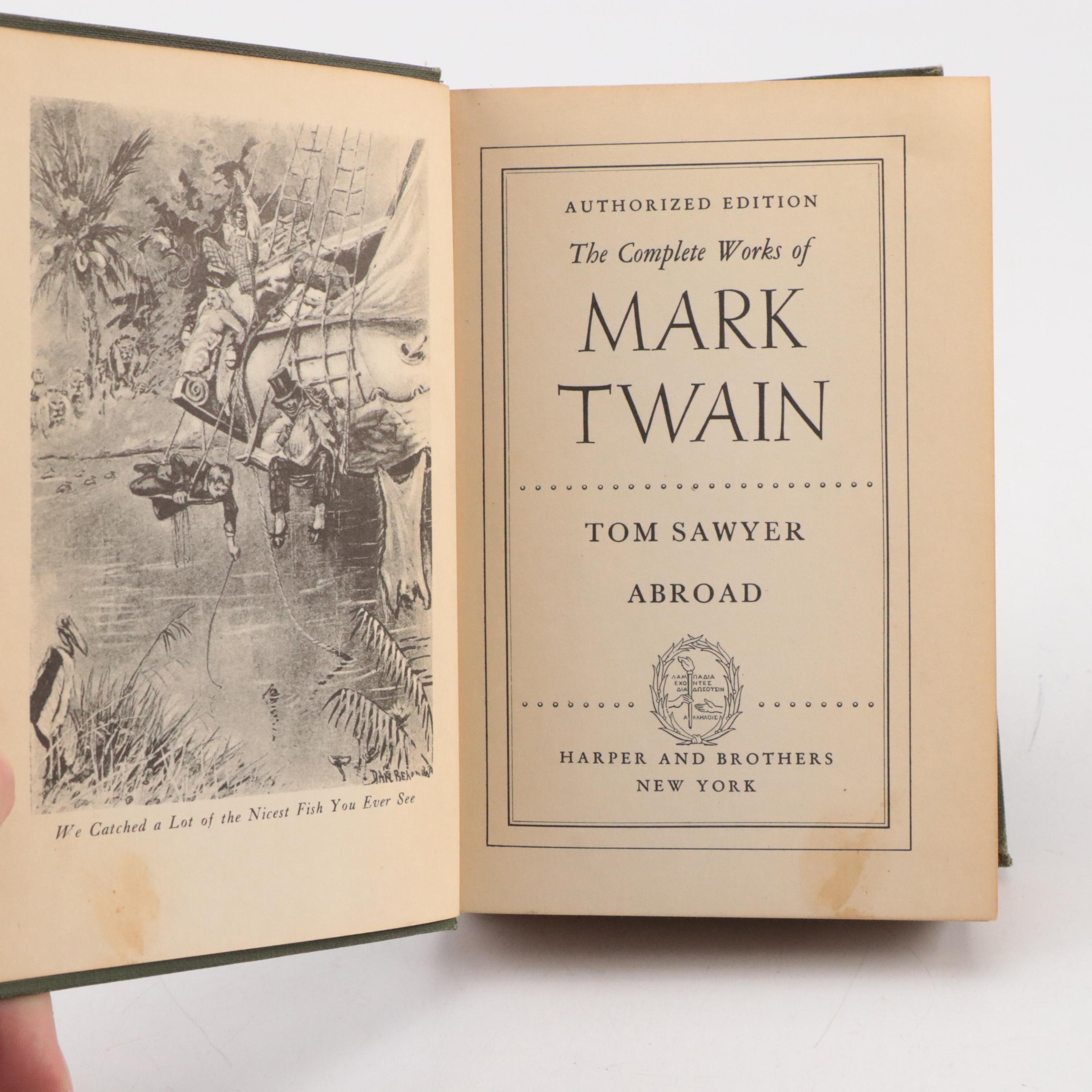 Authorized Edition "The Complete Works of Mark Twain" Partial Set, 1929