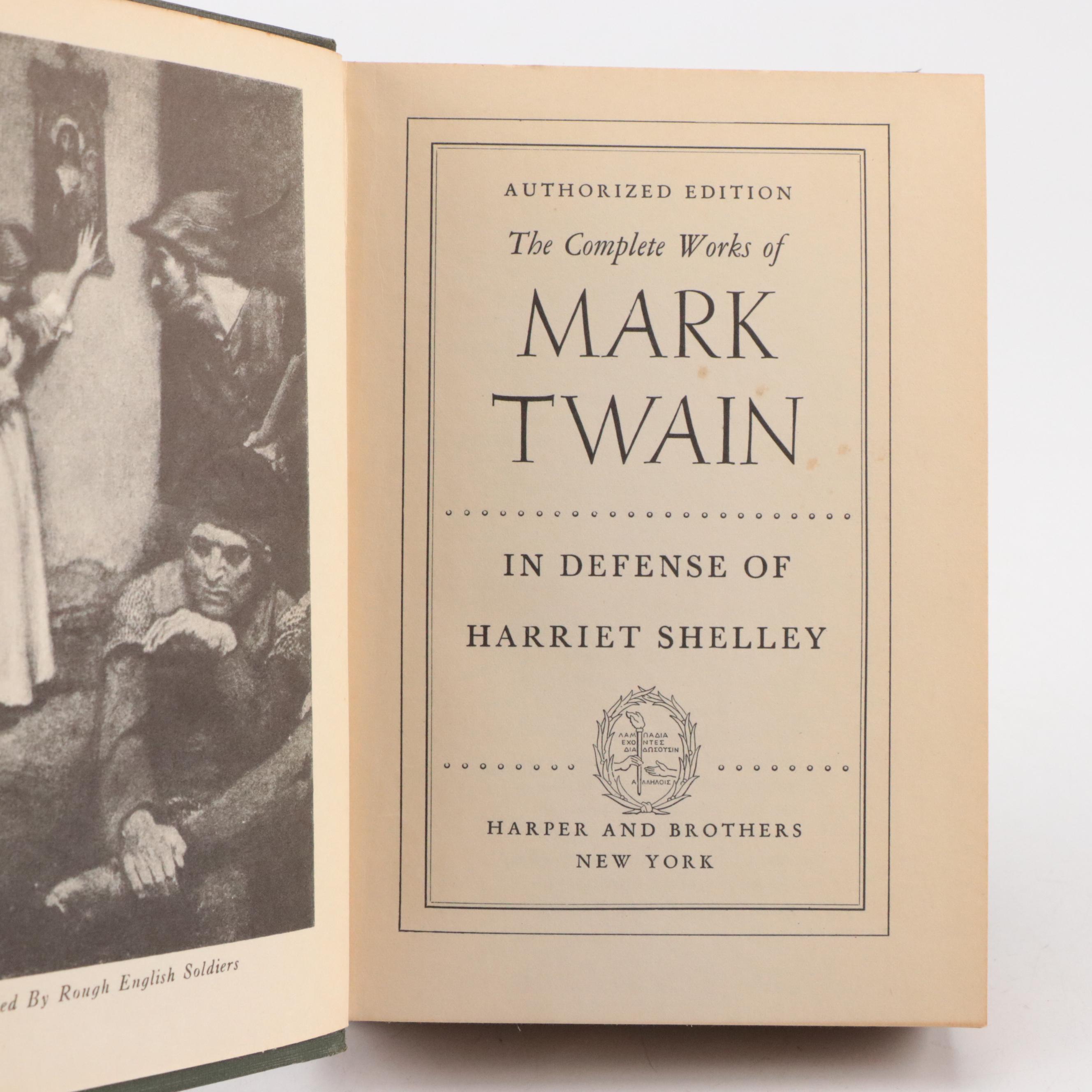 Authorized Edition "The Complete Works of Mark Twain" Partial Set, 1929