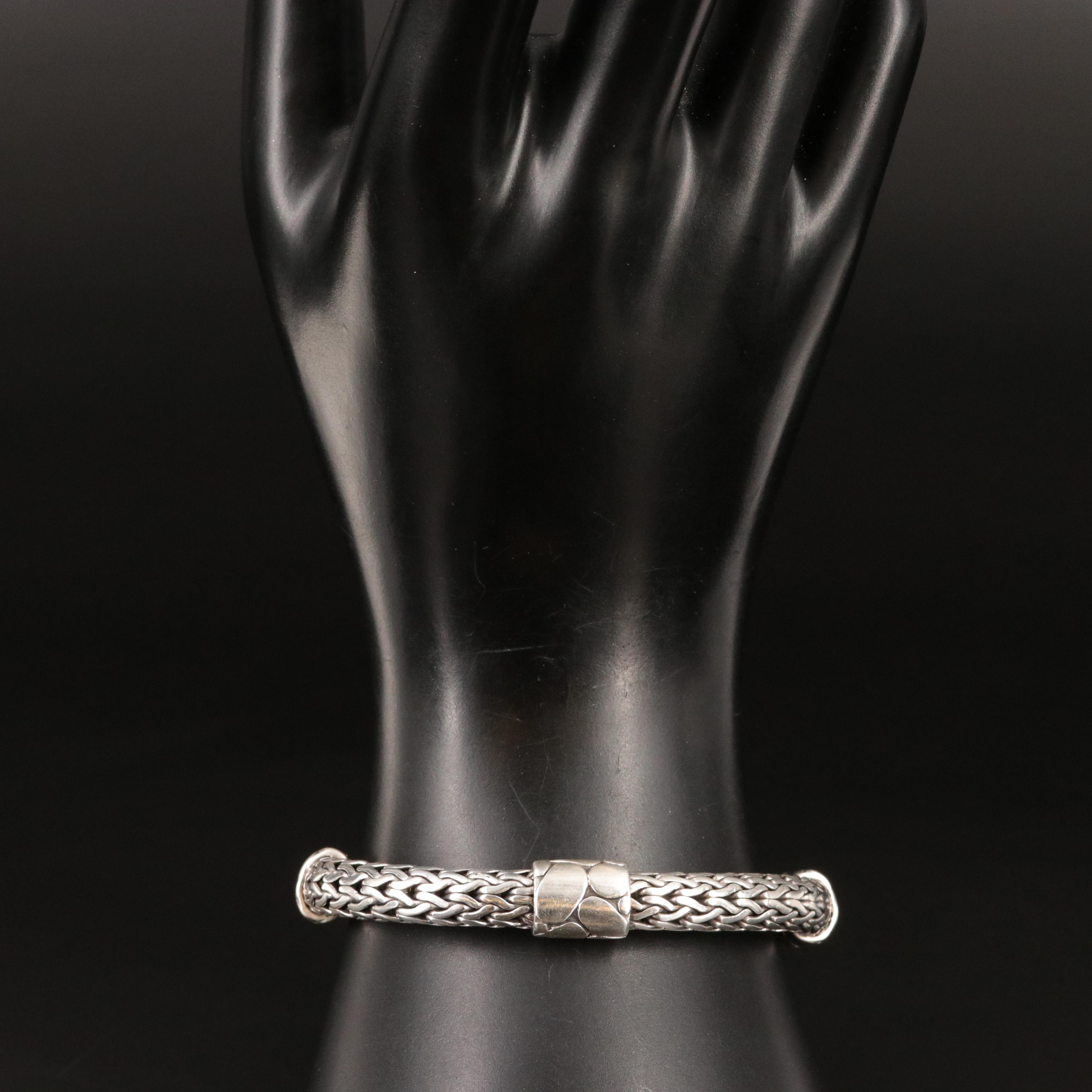 John Hardy Kali Pebble Sterling Station Bracelet