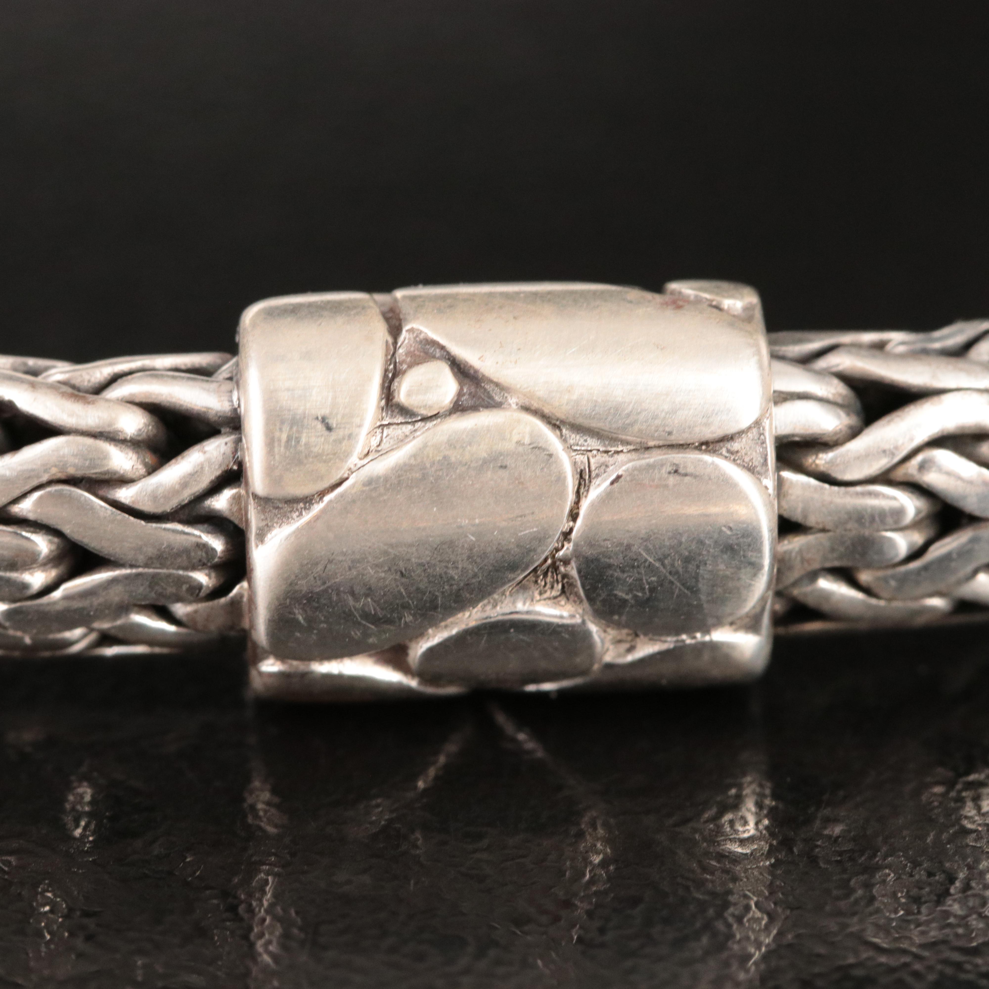 John Hardy Kali Pebble Sterling Station Bracelet