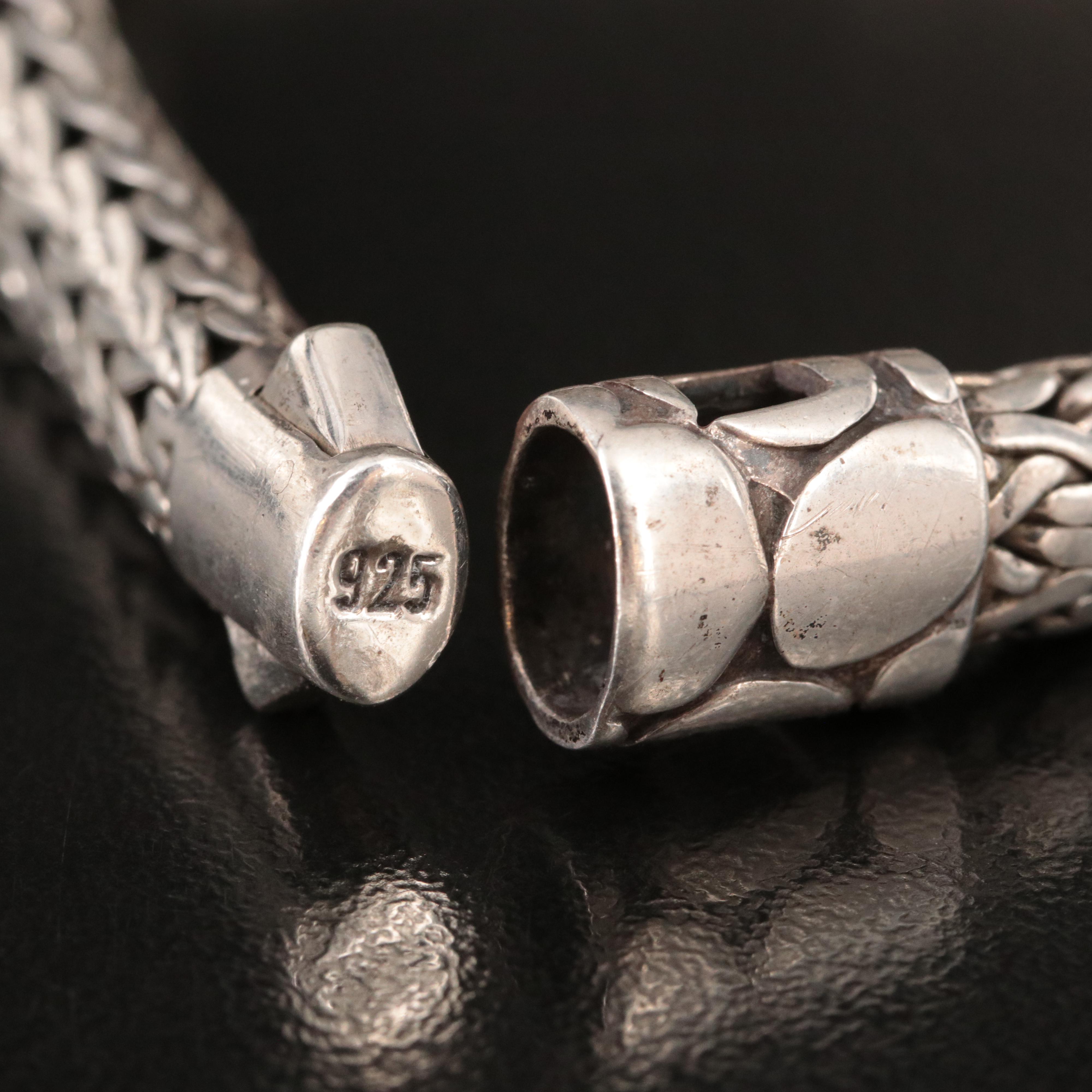 John Hardy Kali Pebble Sterling Station Bracelet