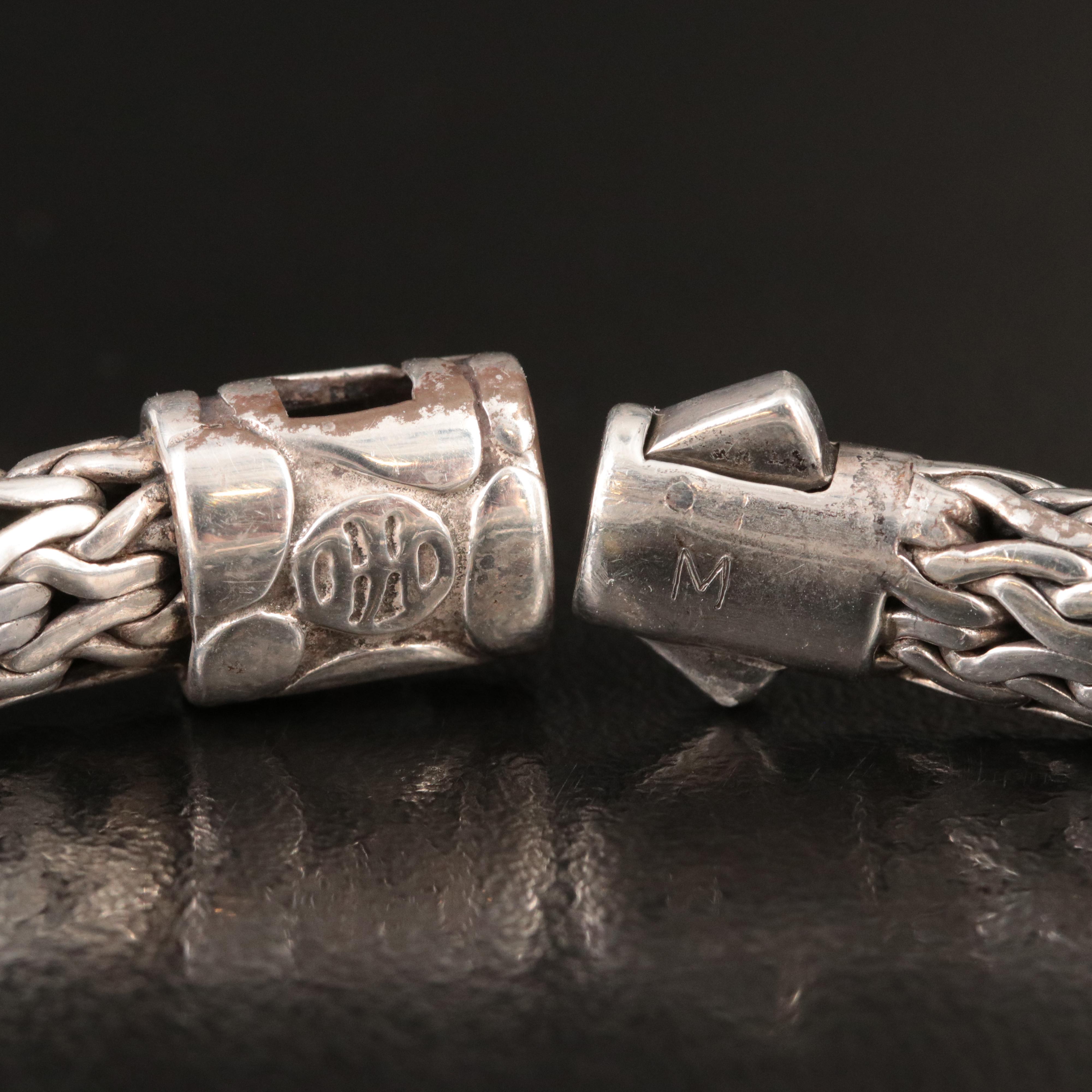 John Hardy Kali Pebble Sterling Station Bracelet