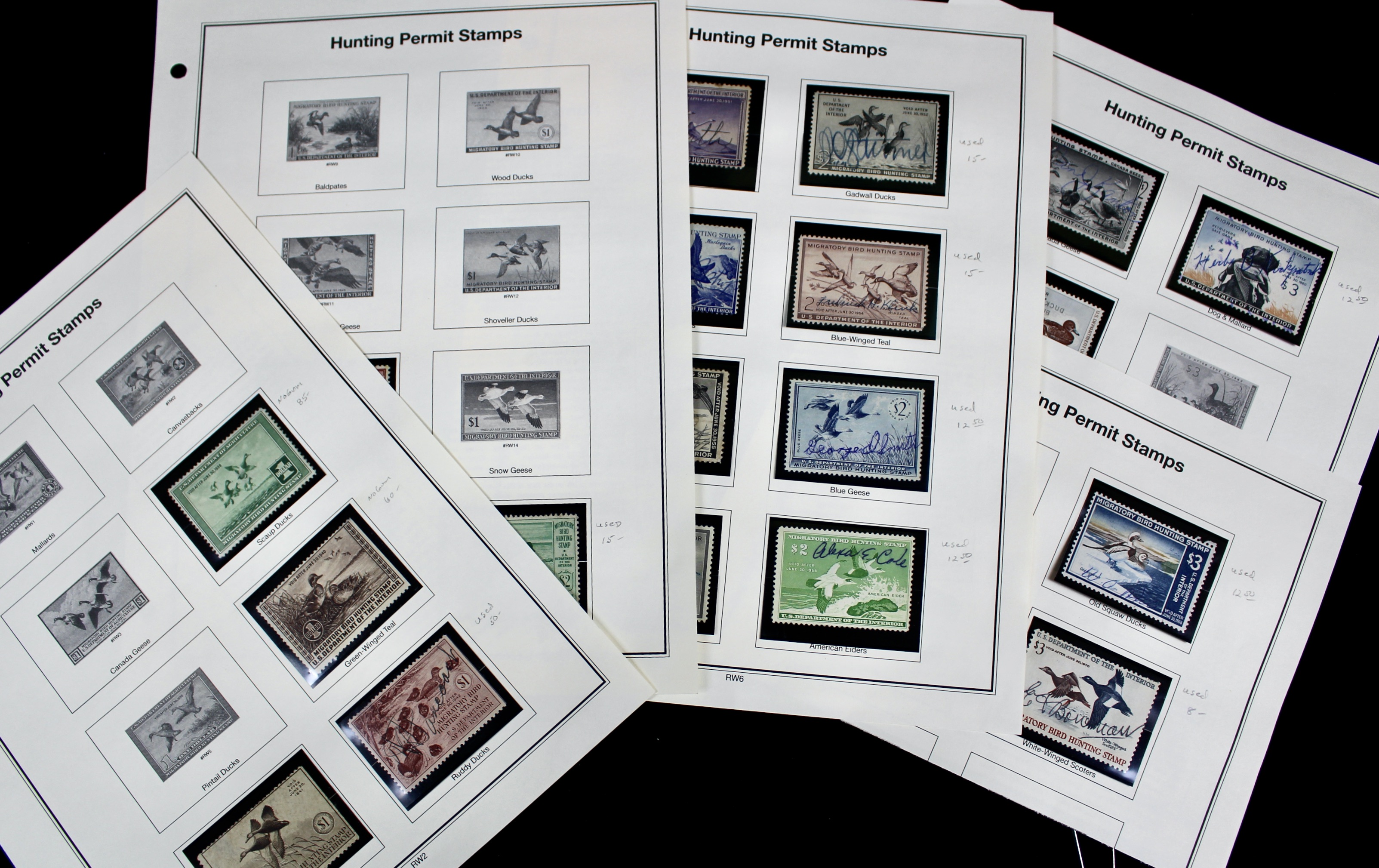 U.S. Duck Stamp Collection, Twenty Different Stamps