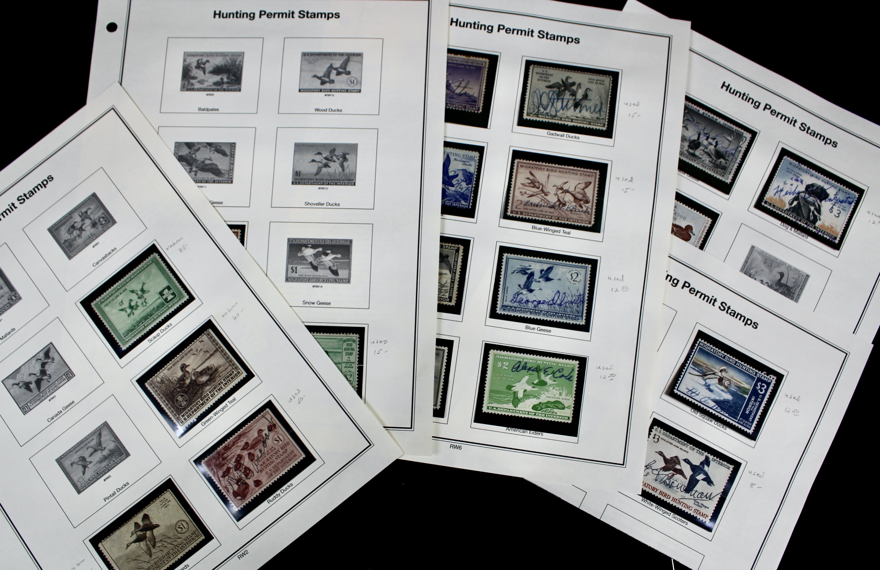U.S. Duck Stamp Collection, Twenty Different Stamps