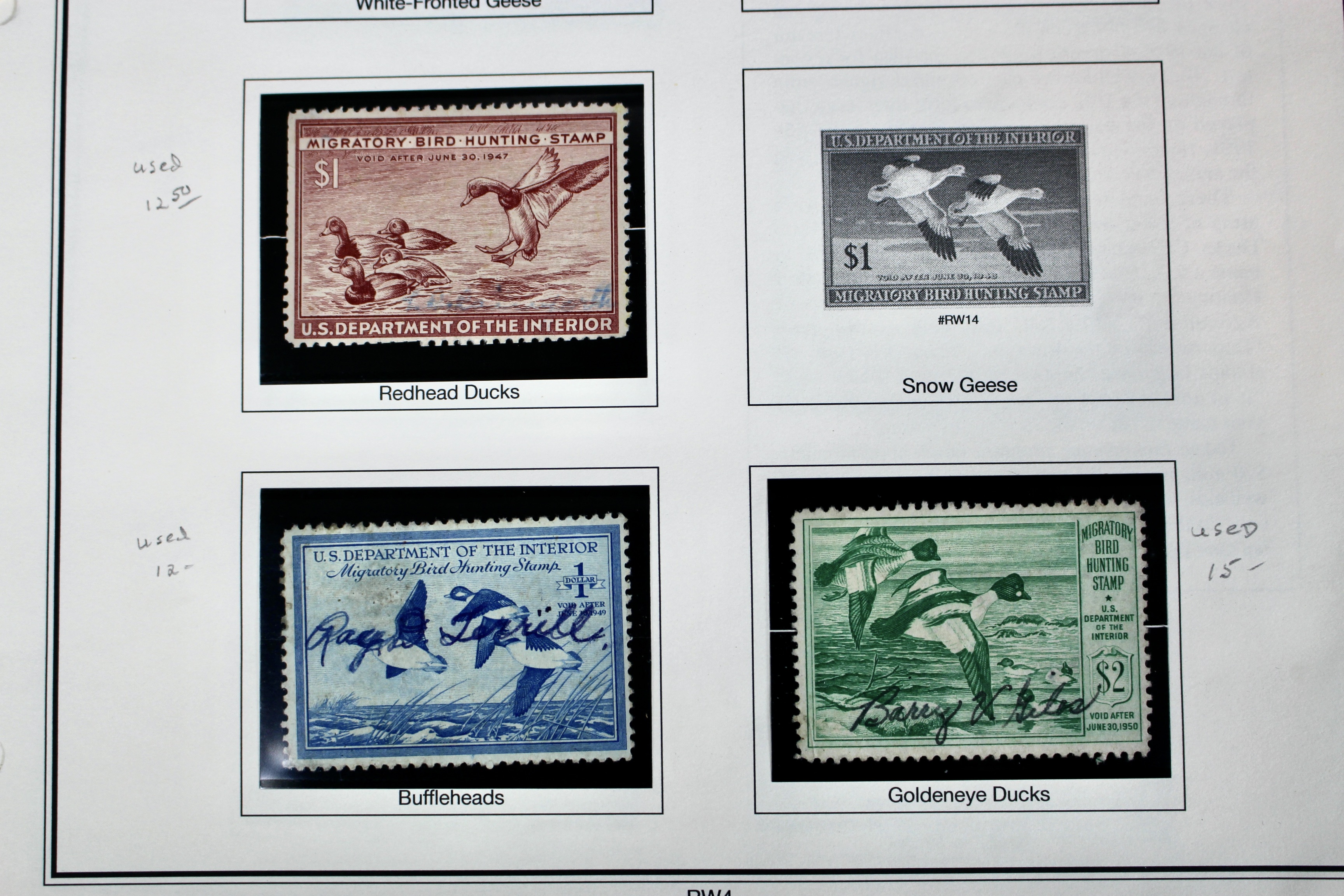 U.S. Duck Stamp Collection, Twenty Different Stamps
