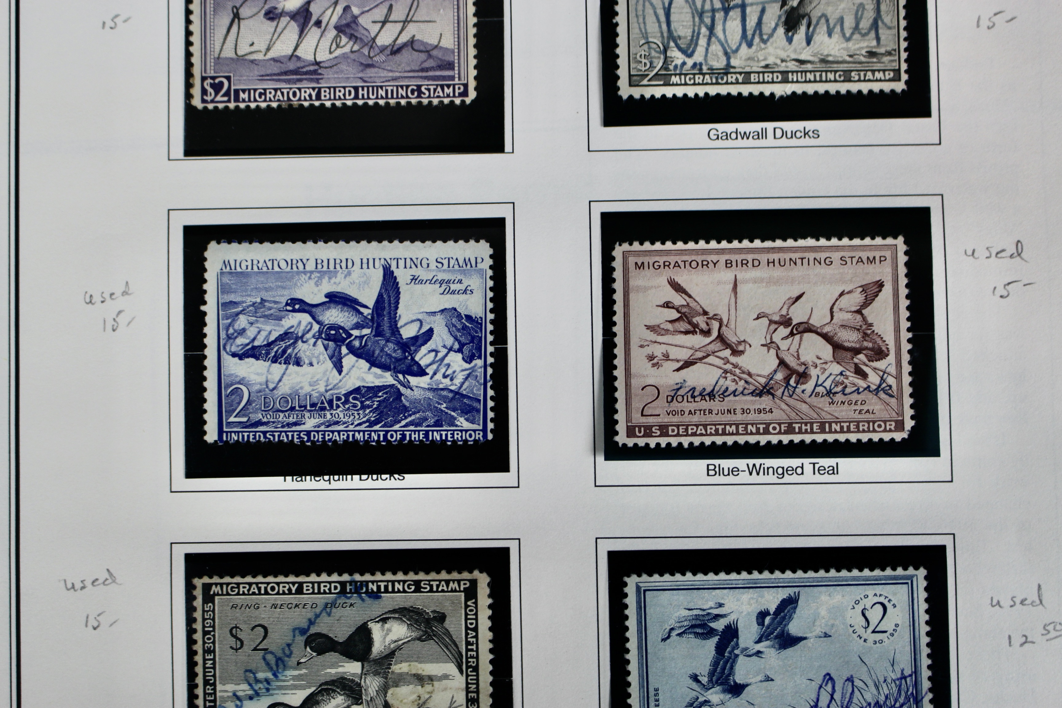 U.S. Duck Stamp Collection, Twenty Different Stamps