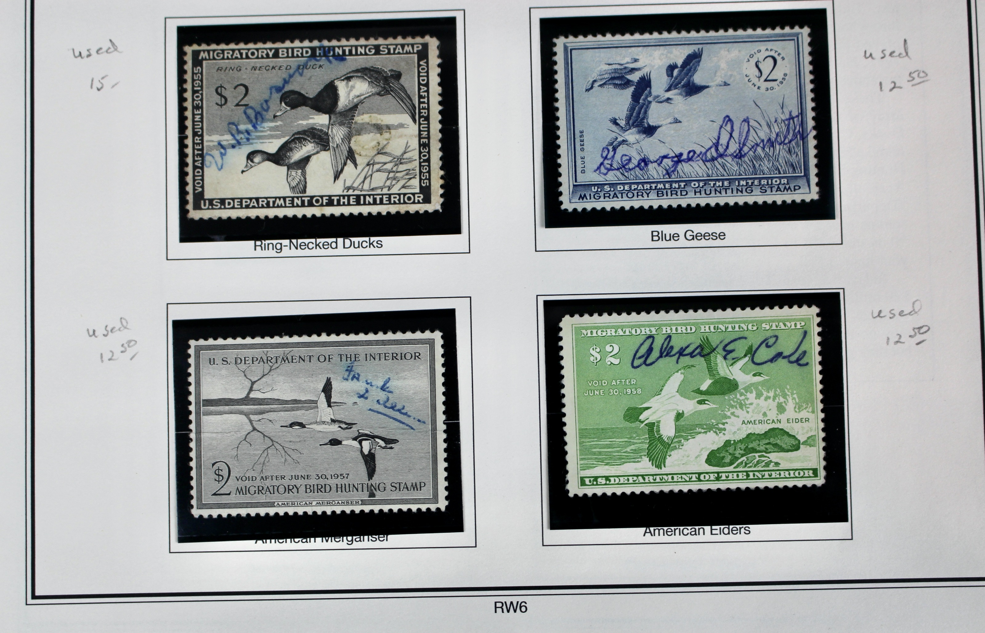 U.S. Duck Stamp Collection, Twenty Different Stamps