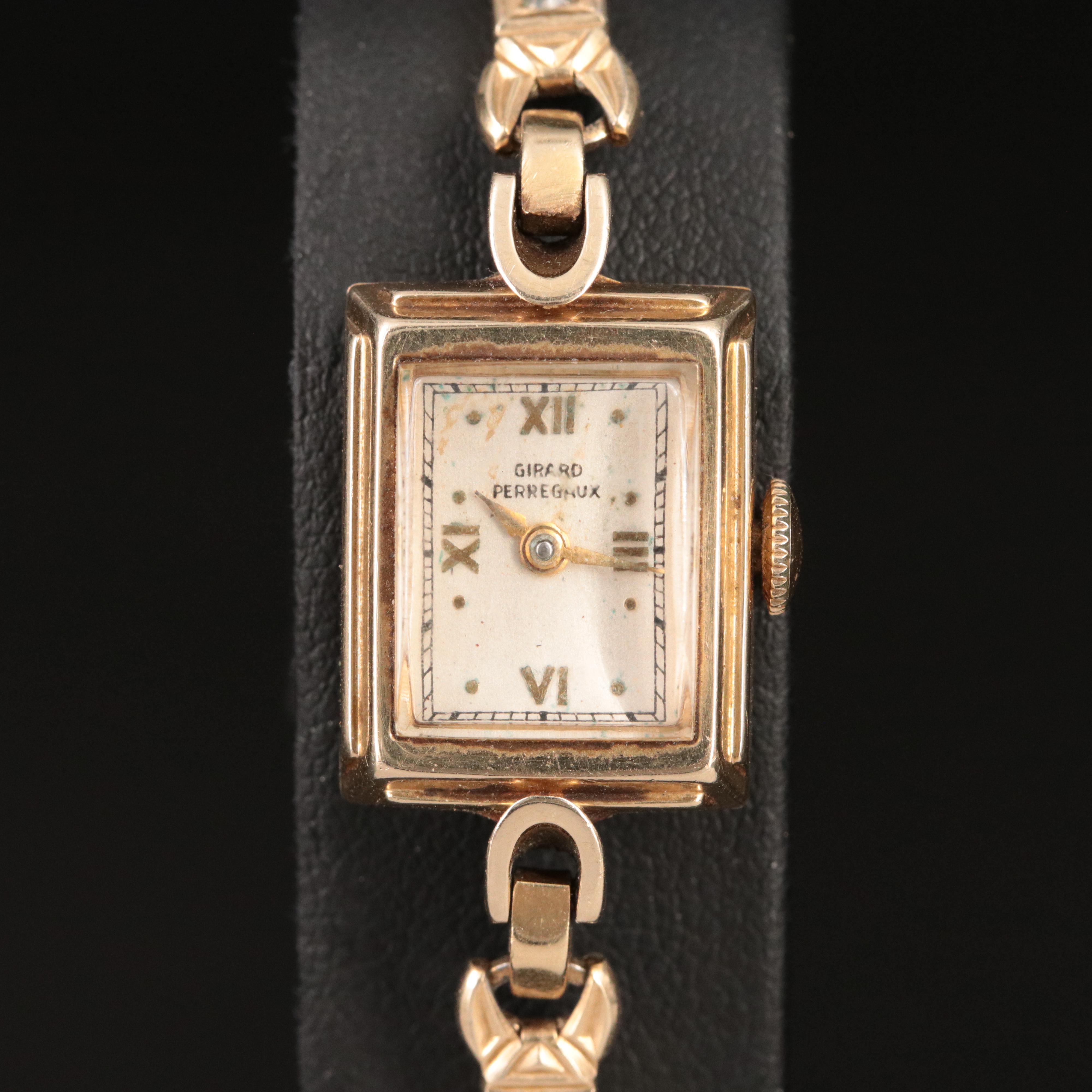 Girard Perregaux 14K Watch with Gold-Filled Crystal Accented Bracelet