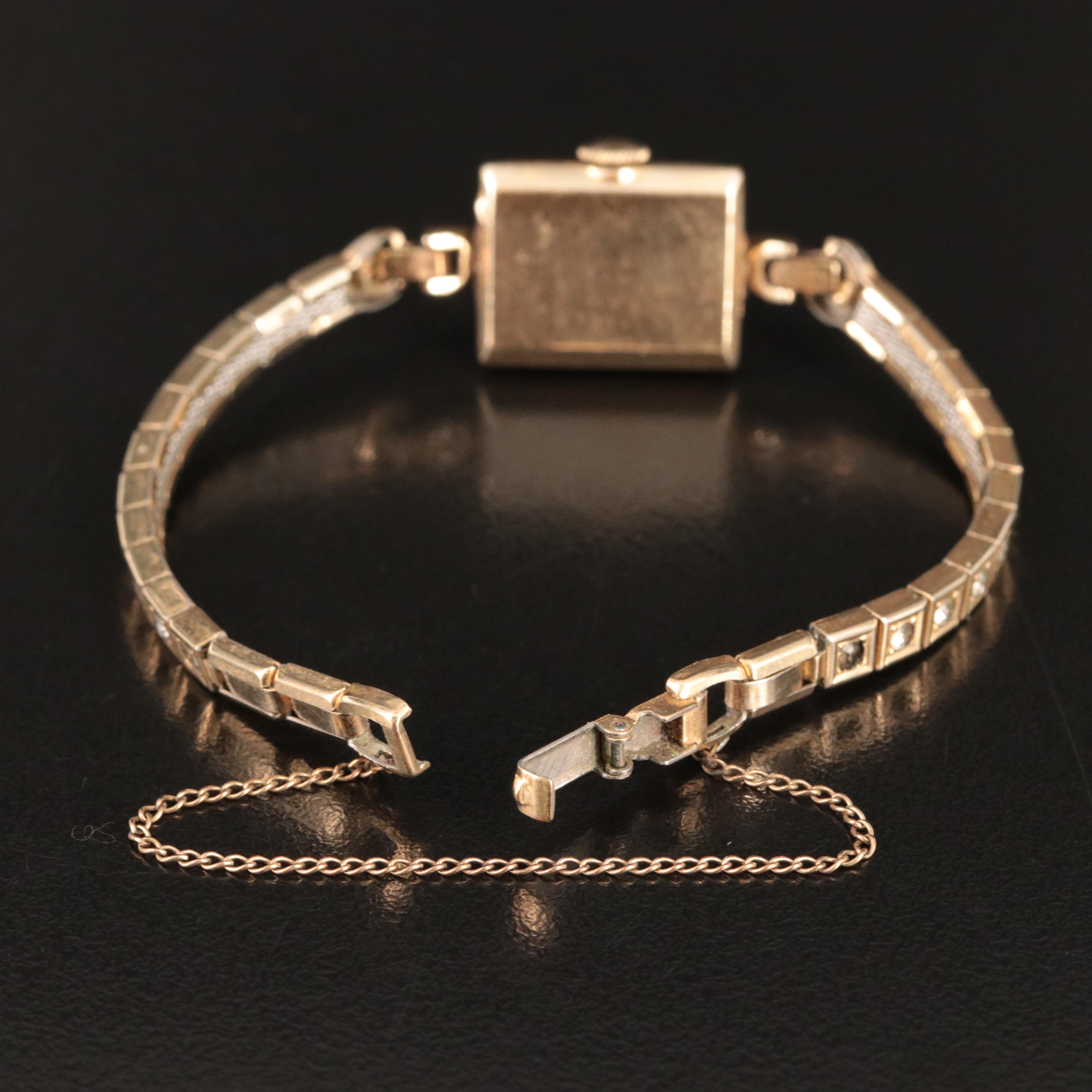 Girard Perregaux 14K Watch with Gold-Filled Crystal Accented Bracelet