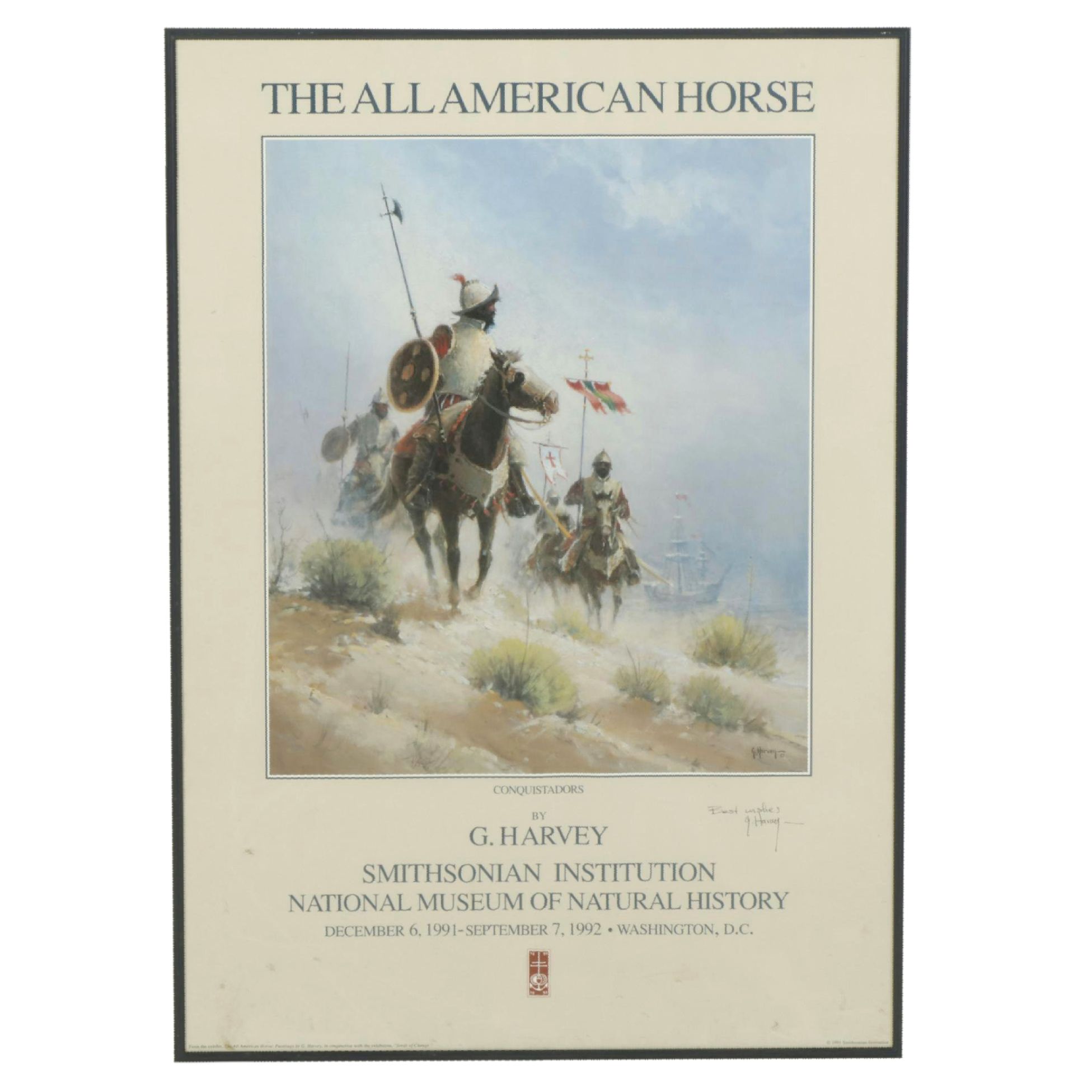 Gerald Harvey Jones Museum Exhibition Offset Lithograph "Conquistadors"