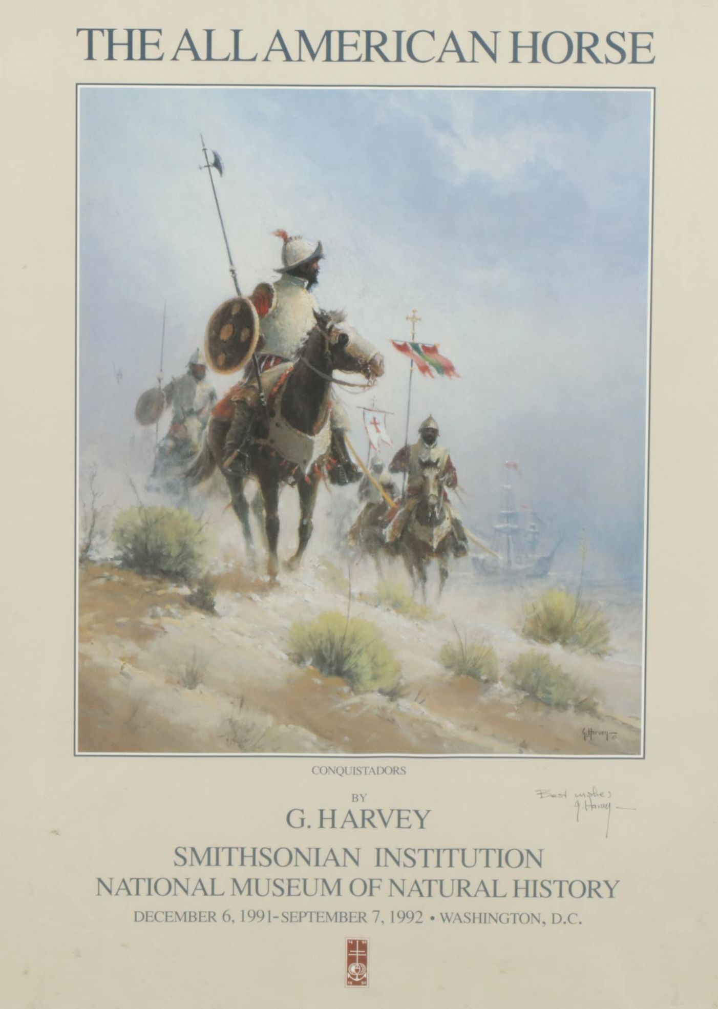 Gerald Harvey Jones Museum Exhibition Offset Lithograph "Conquistadors"