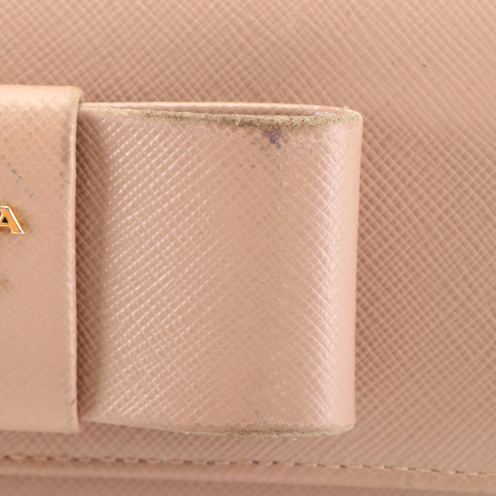 Prada Bow Cammeo Saffiano Leather Continental Wallet
