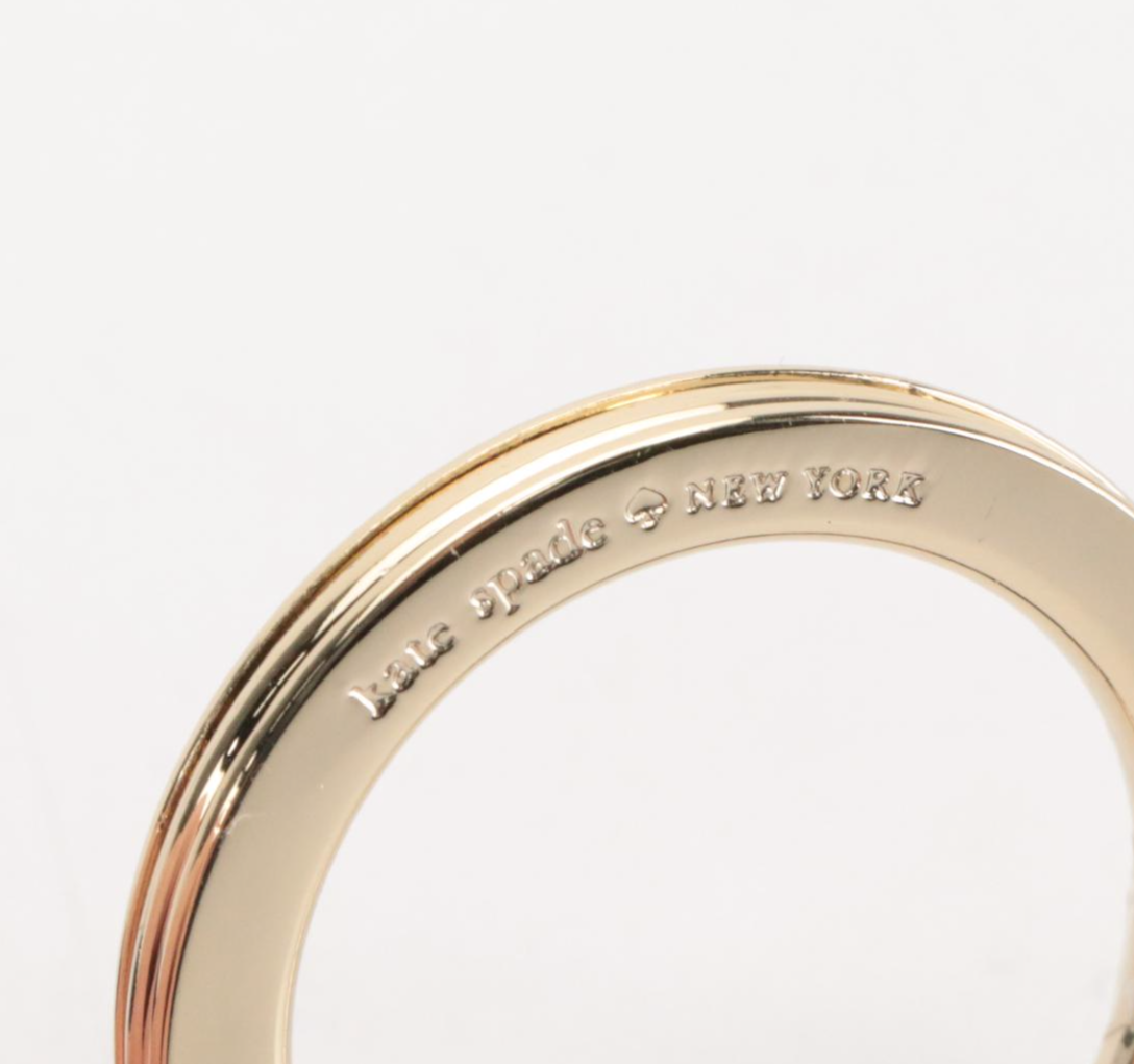 Kate Spade Spice Things Up Camel Wicker Bag, Ring, Necklace, and Key Ring