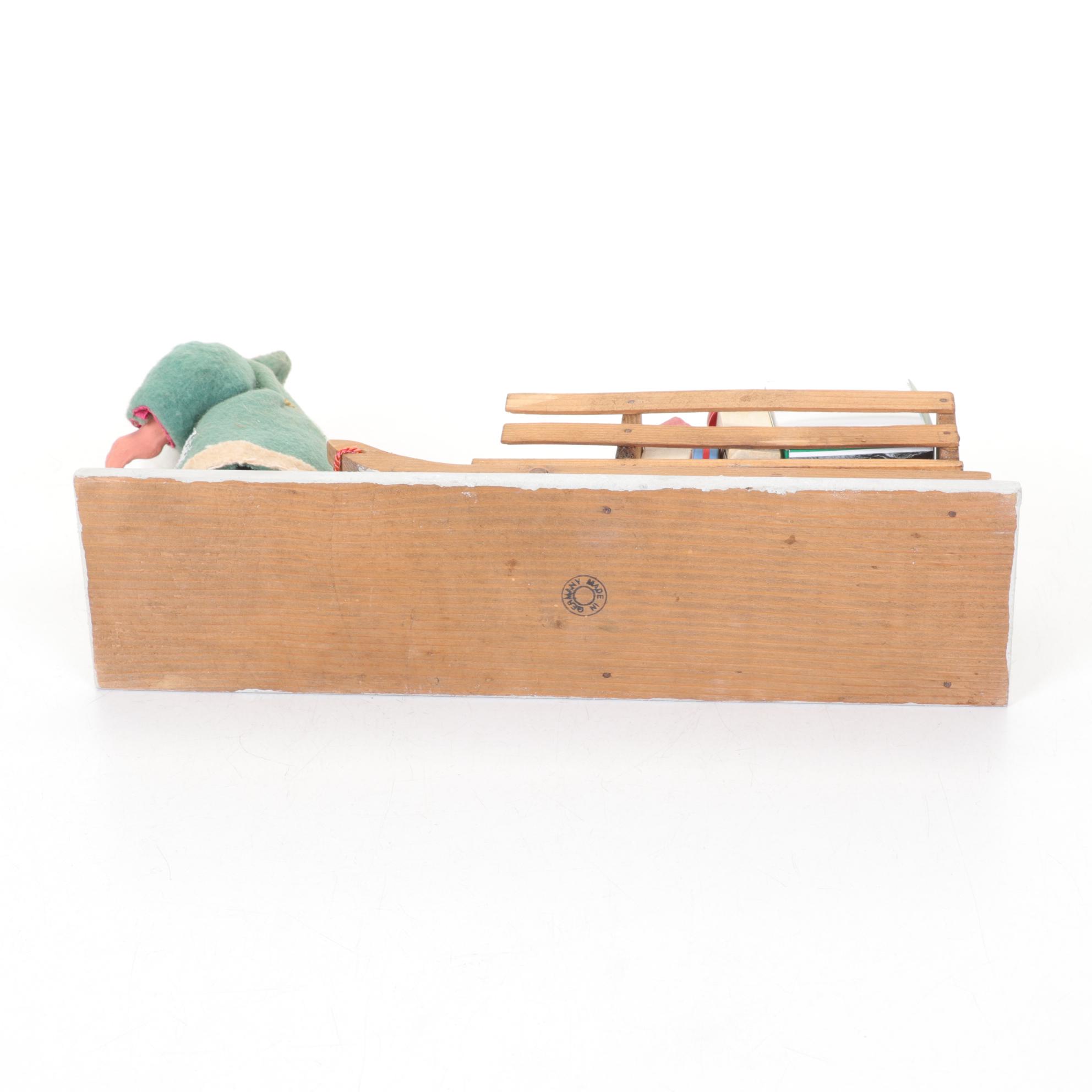 Handmade German Santa Claus Figurines, Mid to Late 20th Century