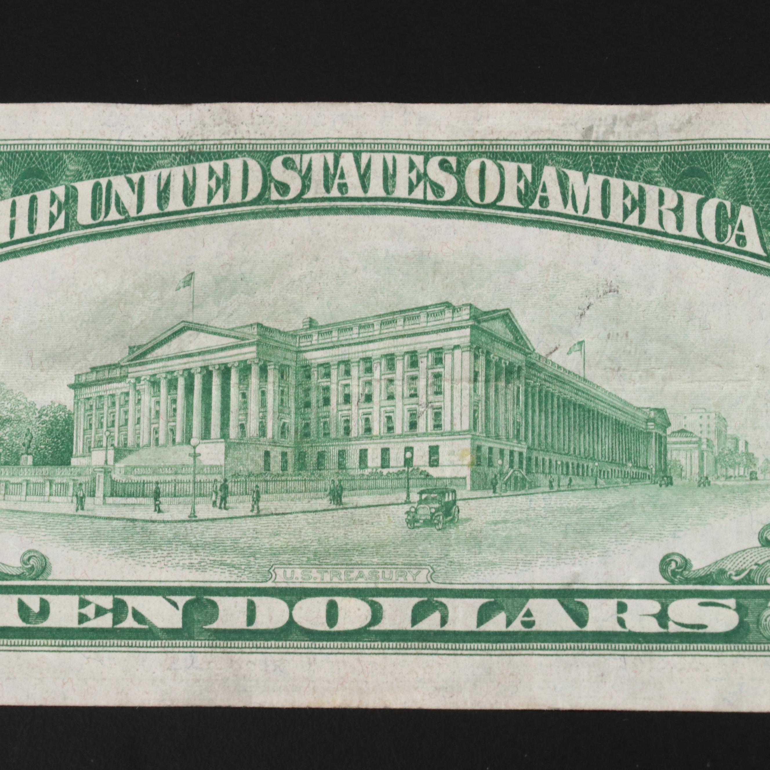 1934 Ten Dollar Federal Reserve Star Note