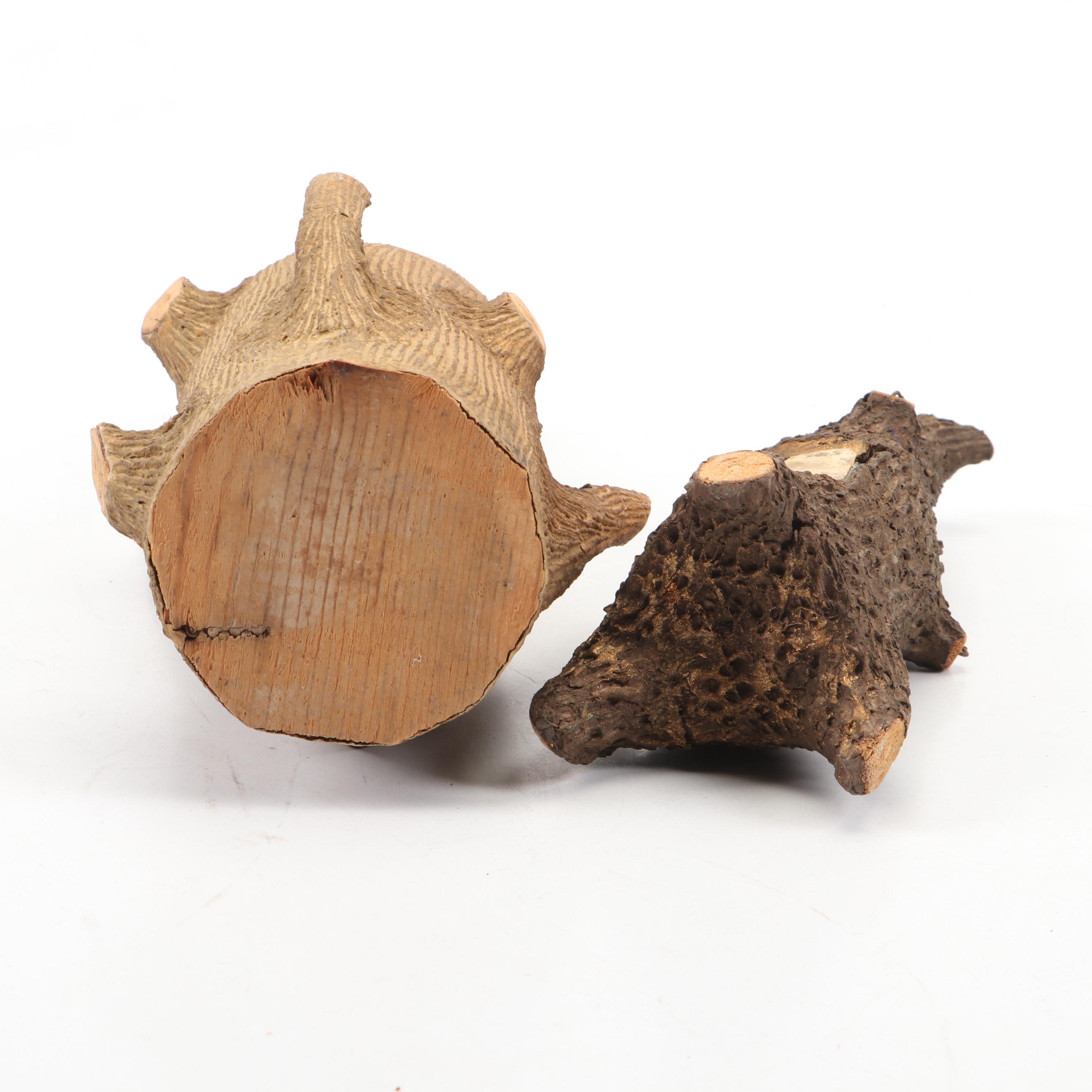 Folk Art Faux Bark and Twig Bottles