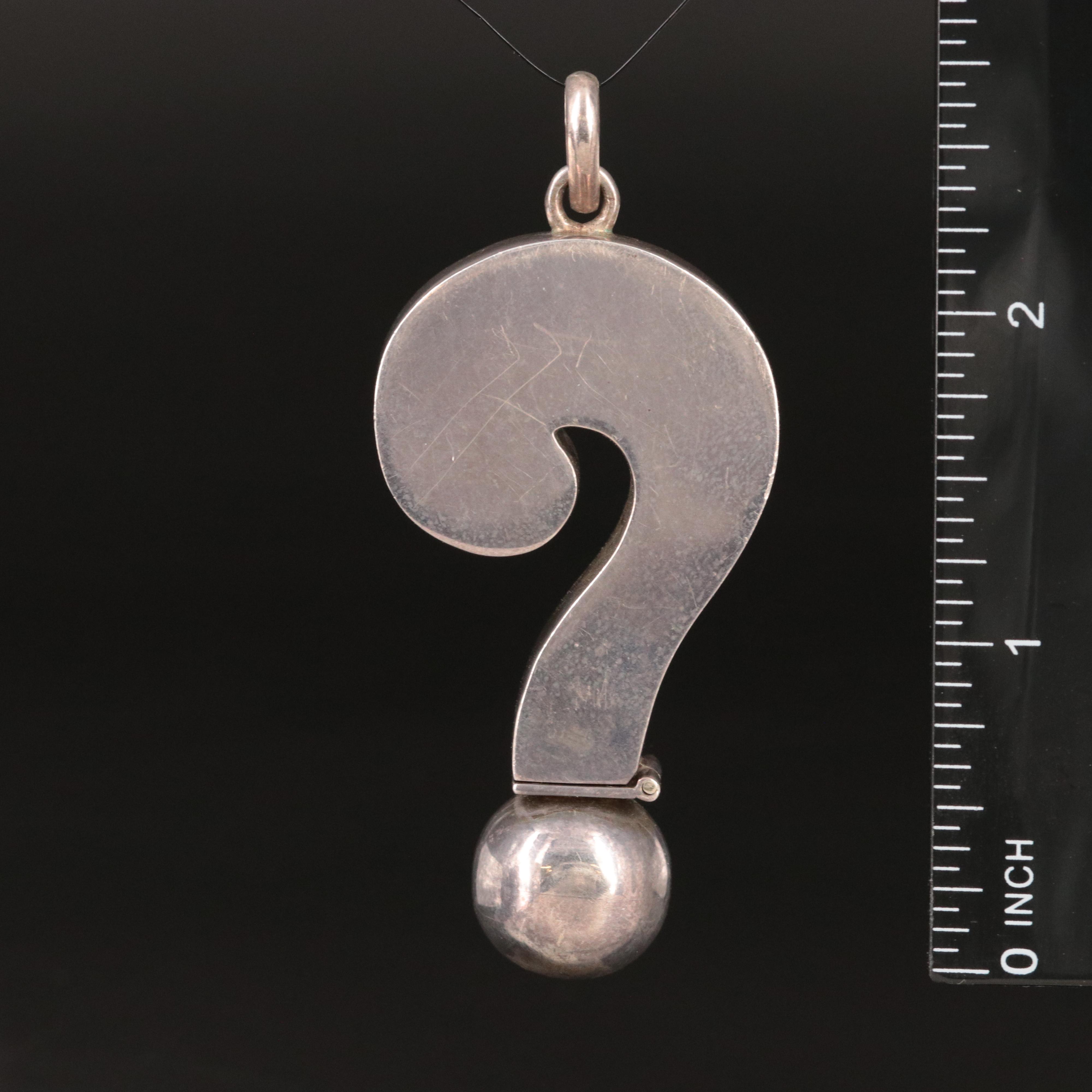 Sterling Question Mark Pendant