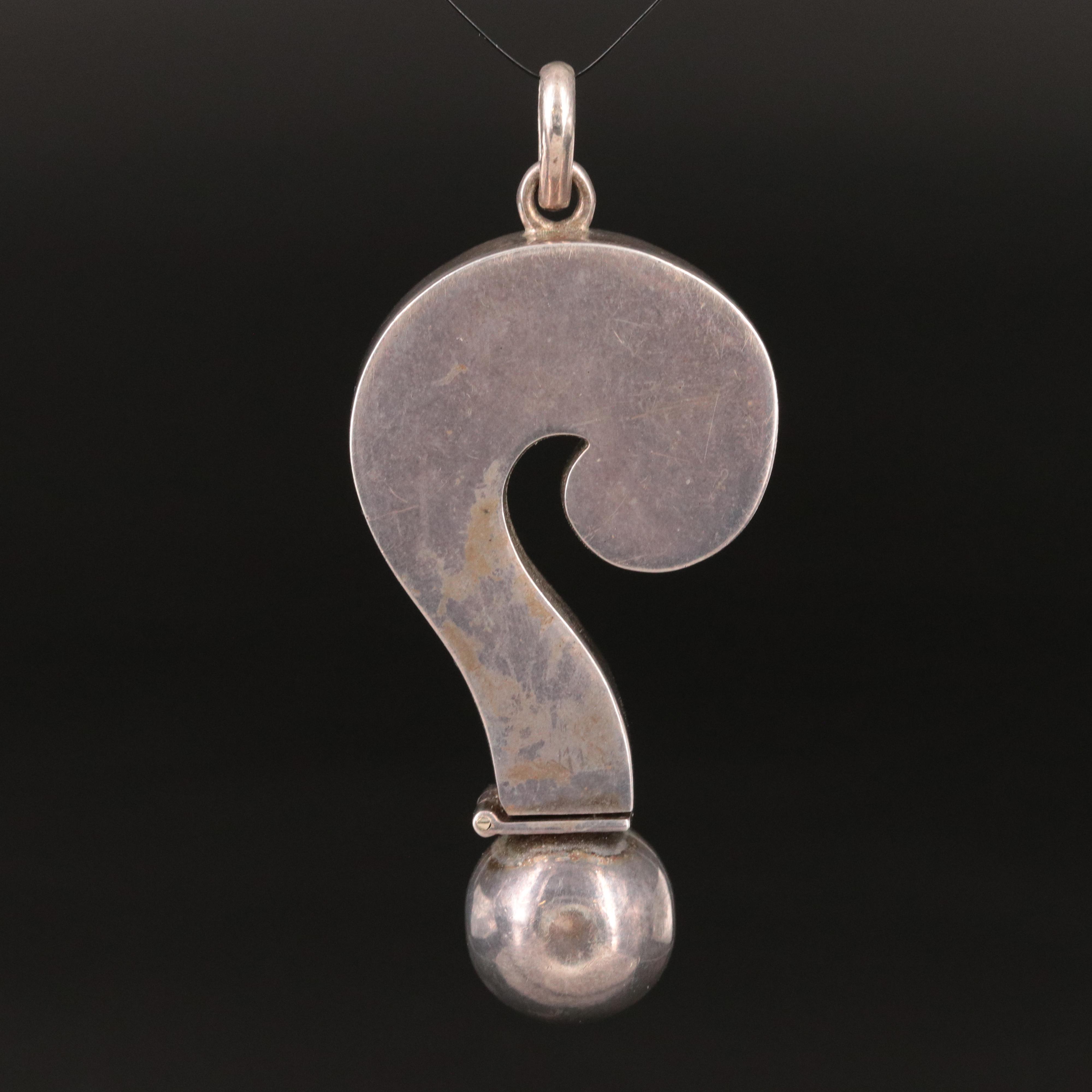 Sterling Question Mark Pendant