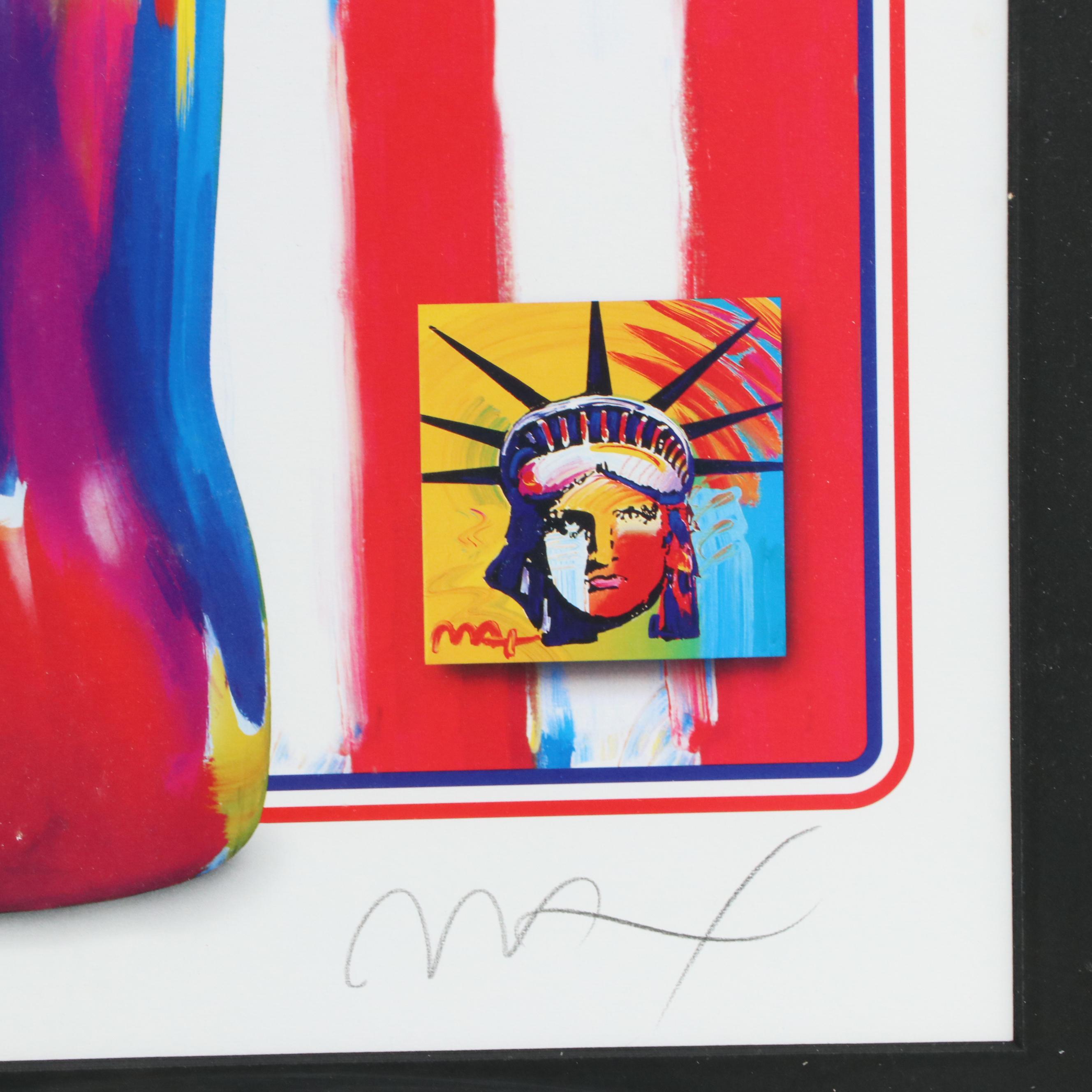 Peter Max 2002 Olympic Games Giclée Print "Coca-Cola/America"