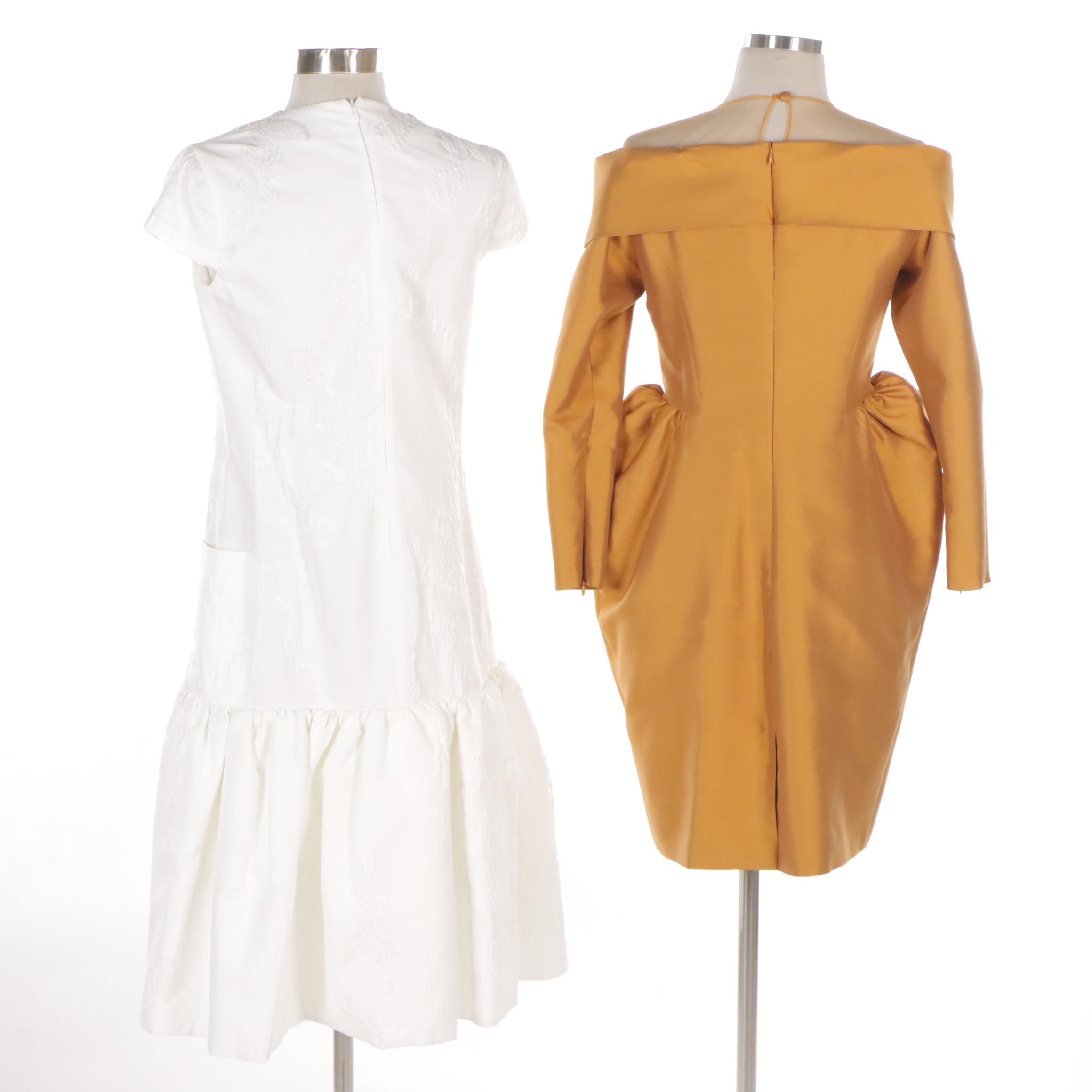 Emelia Wickstead Textured Cotton Ruffle Hem Dress, Phuong My Silk/Wool Dress