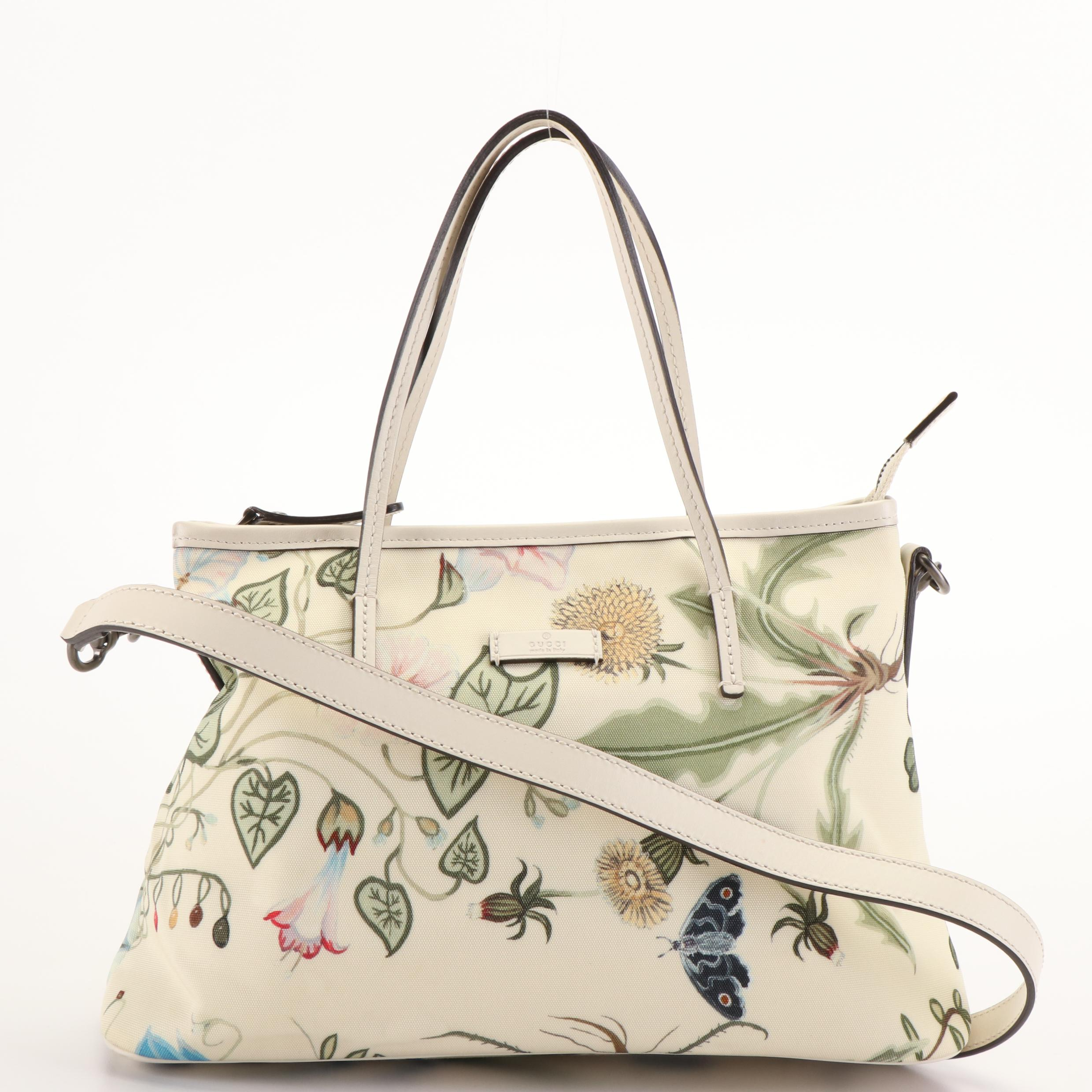 Gucci Flora Knight Small Canvas Zippered Tote Bag
