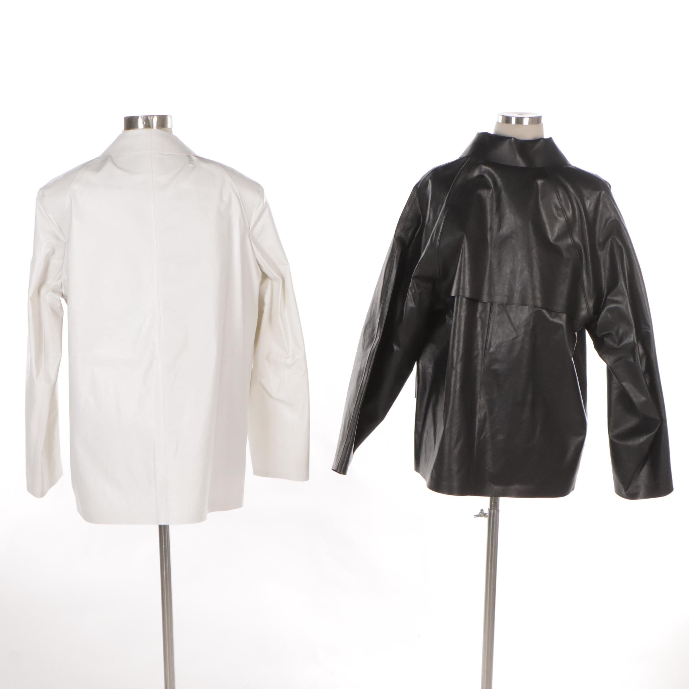 Kassl Editions Original Black Hip Oil Coat and White Oil Coat