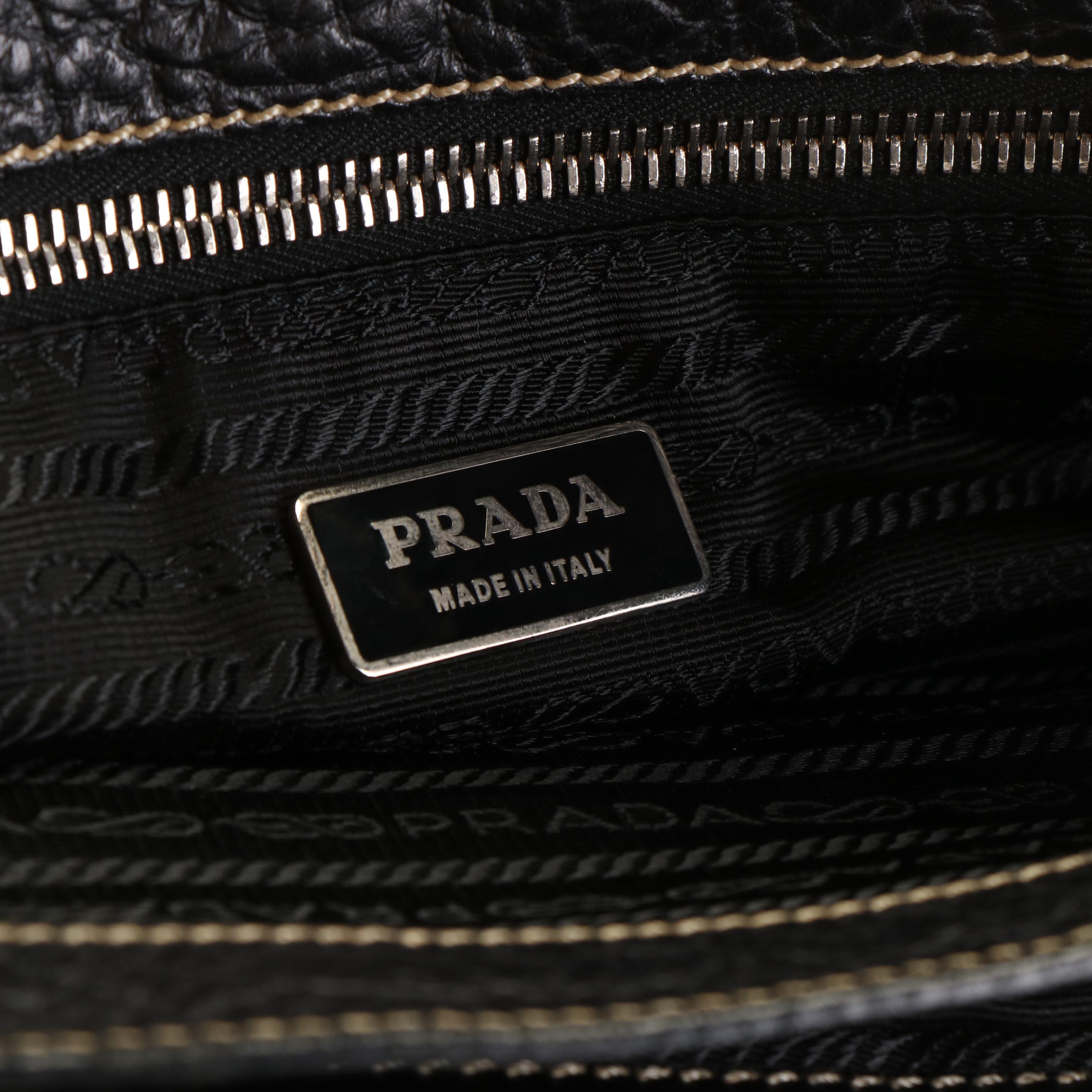 Prada Tessuto Black Nylon and Leather Messenger Bag