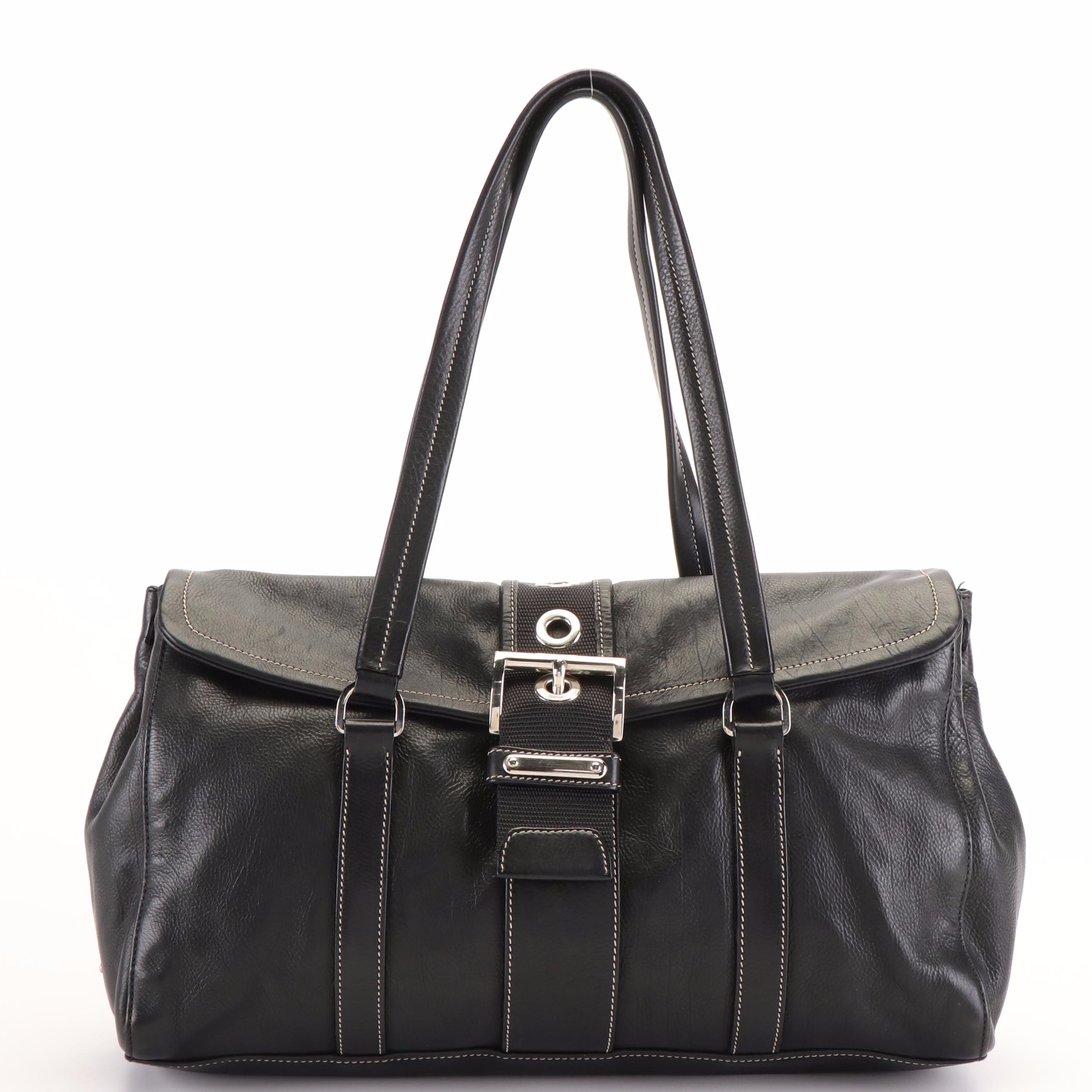 Prada Shoulder Bag in Black Leather