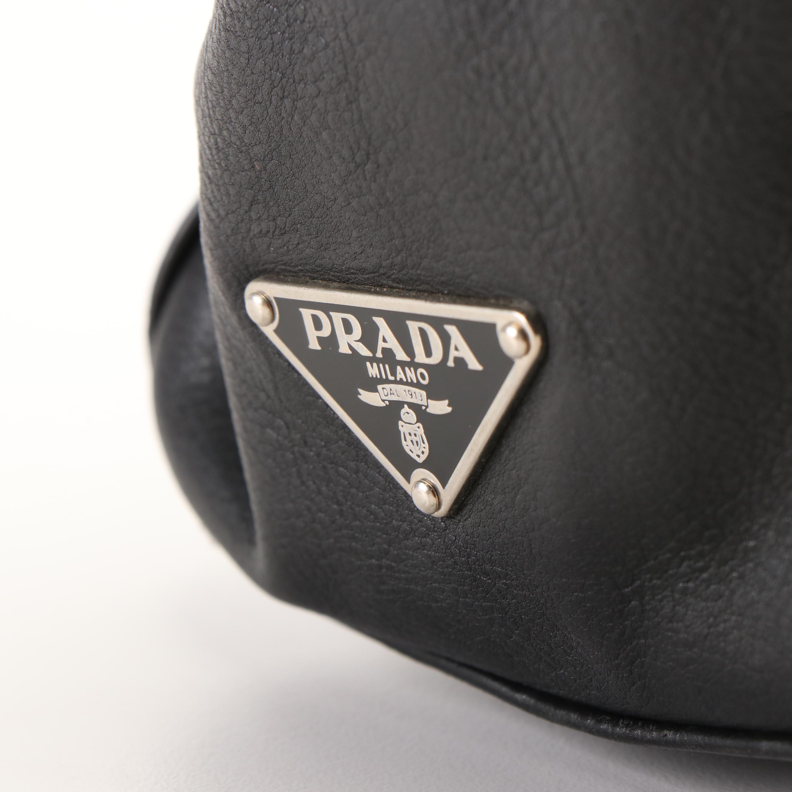 Prada Shoulder Bag in Black Leather