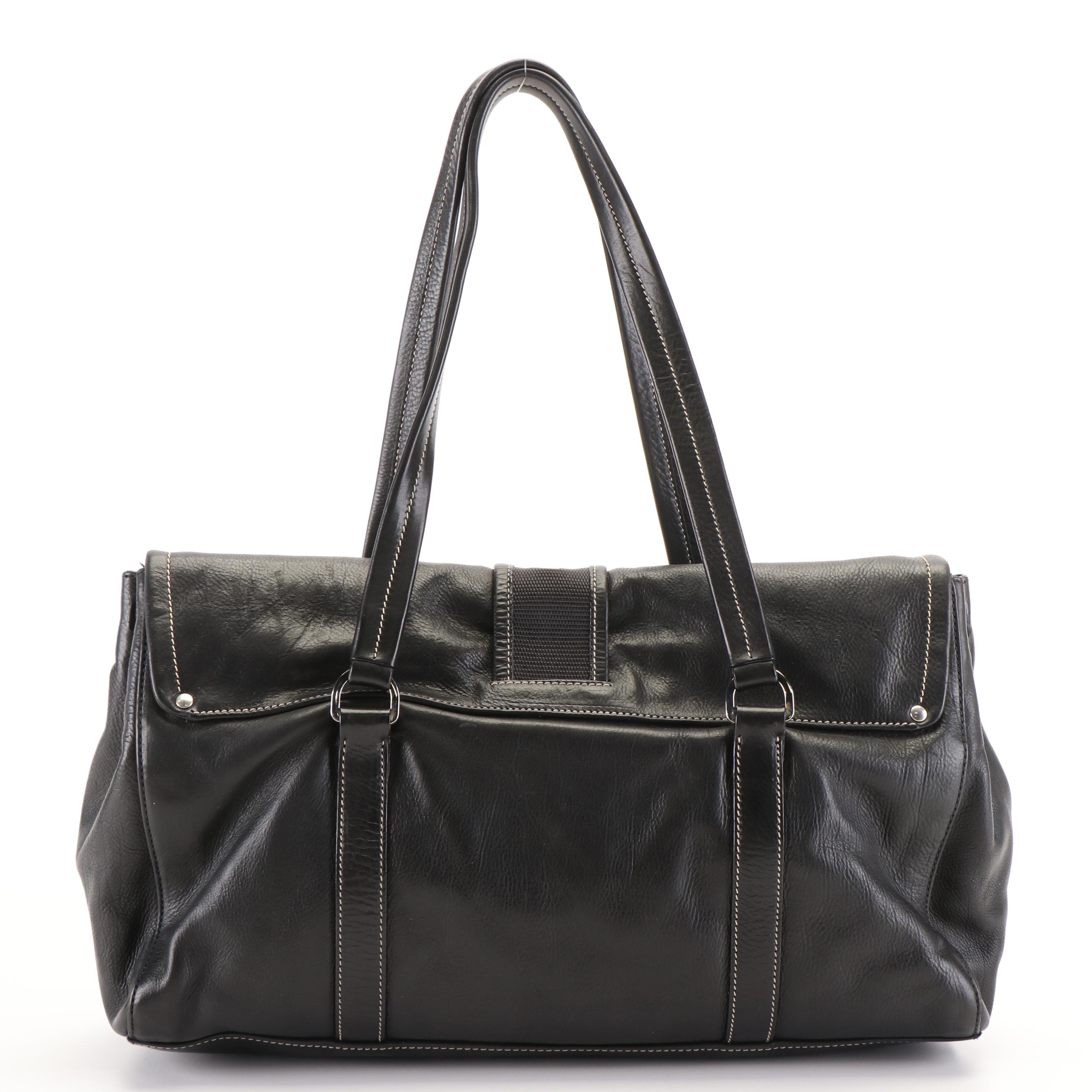 Prada Shoulder Bag in Black Leather