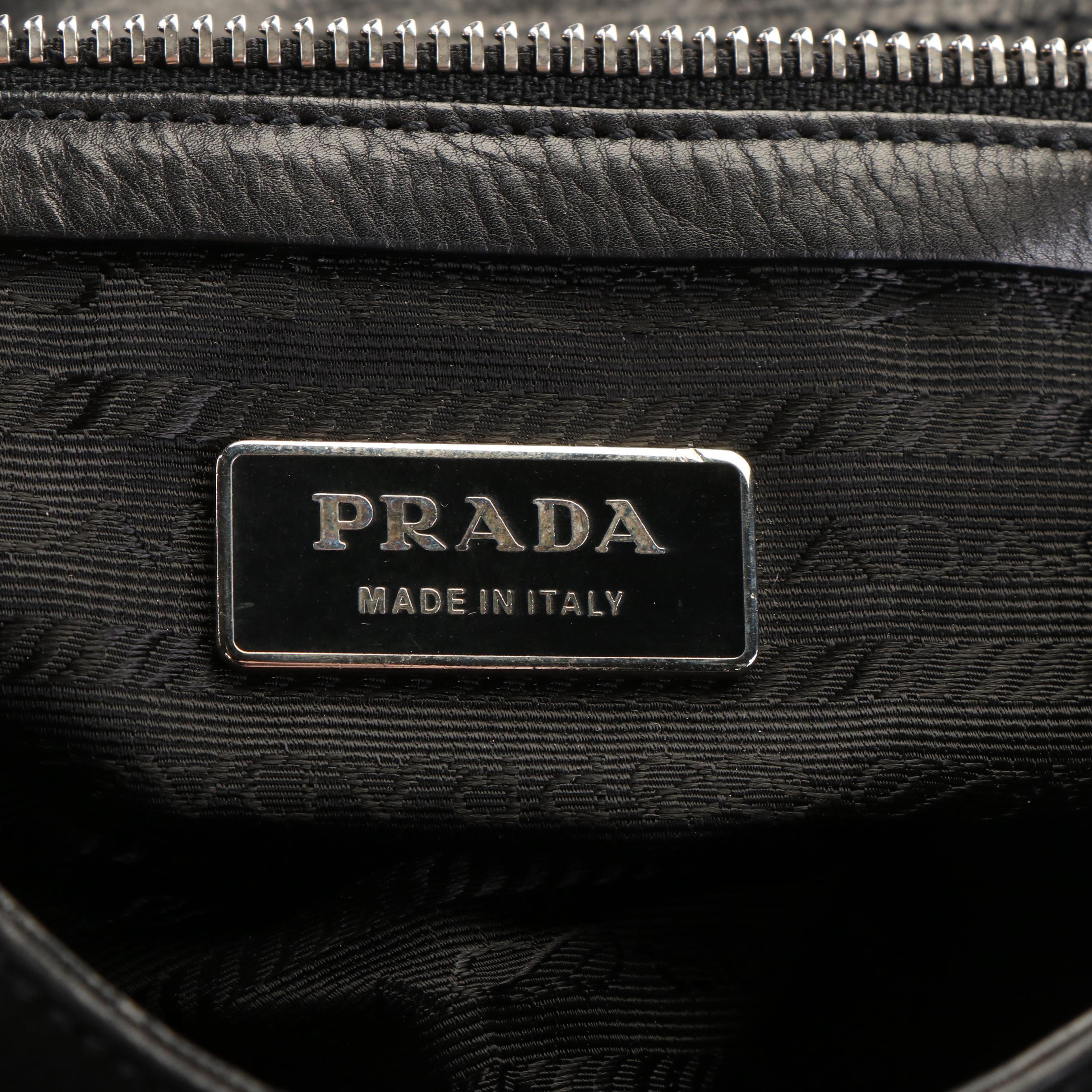 Prada Shoulder Bag in Black Leather