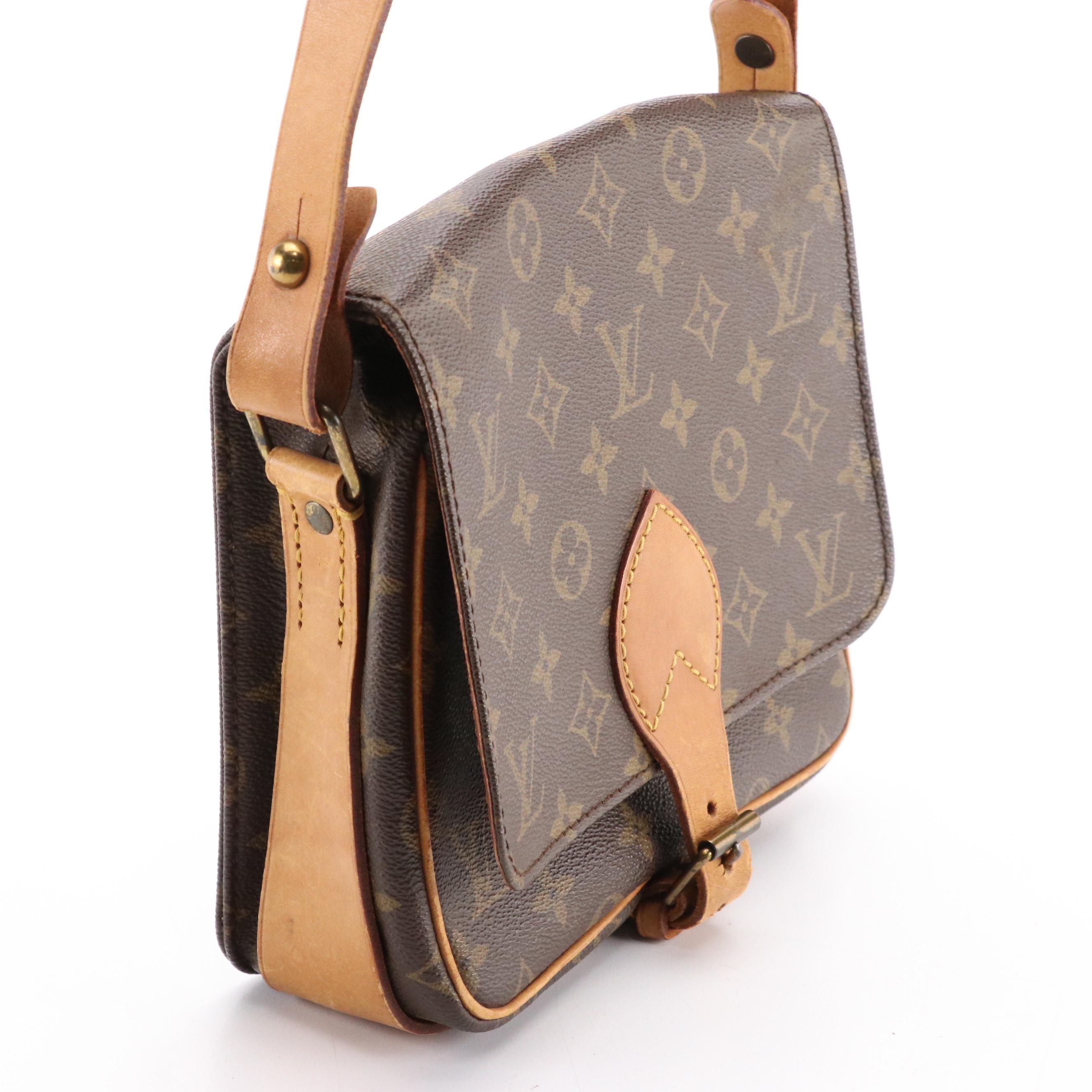 Louis Vuitton Cartouchière Crossbody Bag in Monogram Canvas and Vachetta Leather