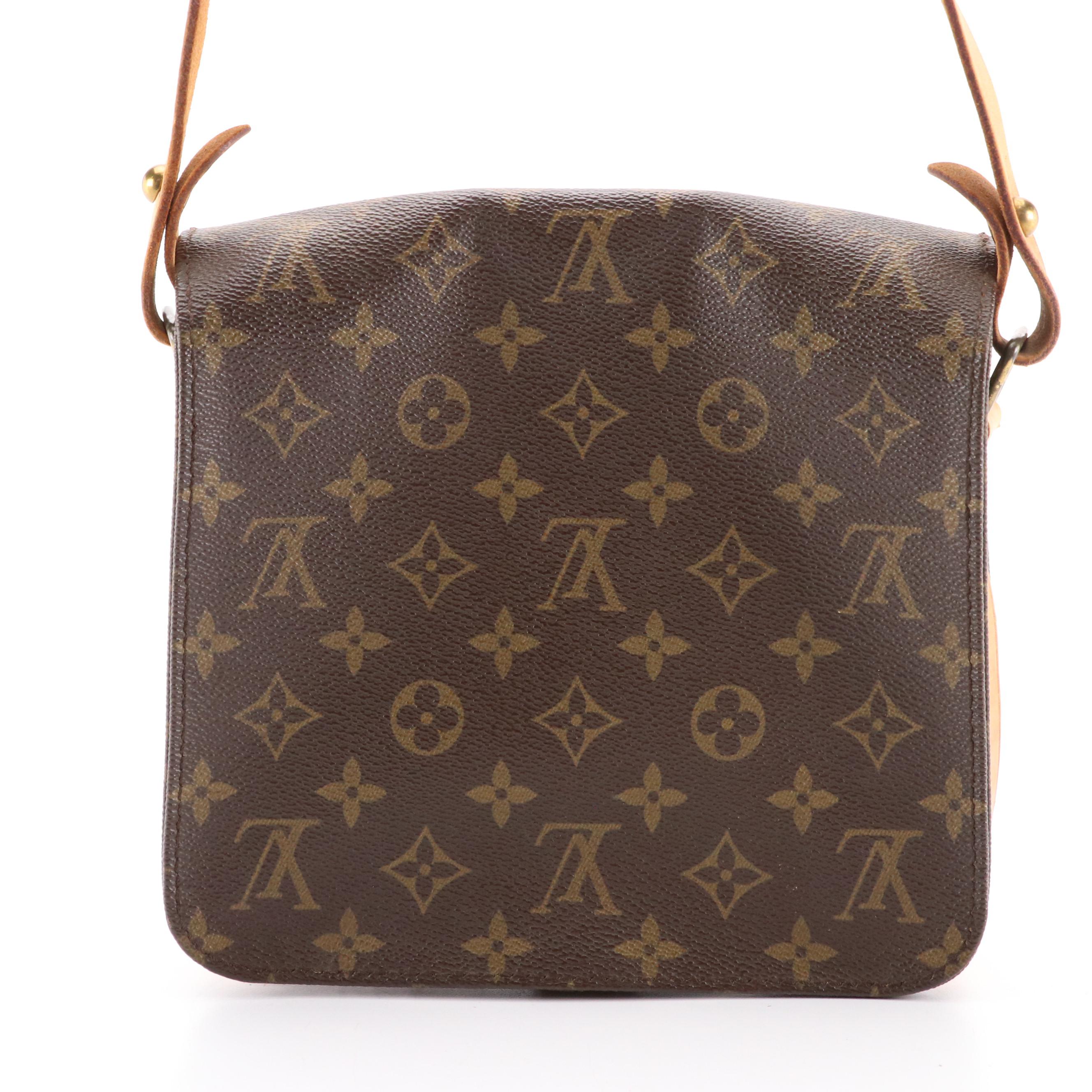 Louis Vuitton Cartouchière Crossbody Bag in Monogram Canvas and Vachetta Leather