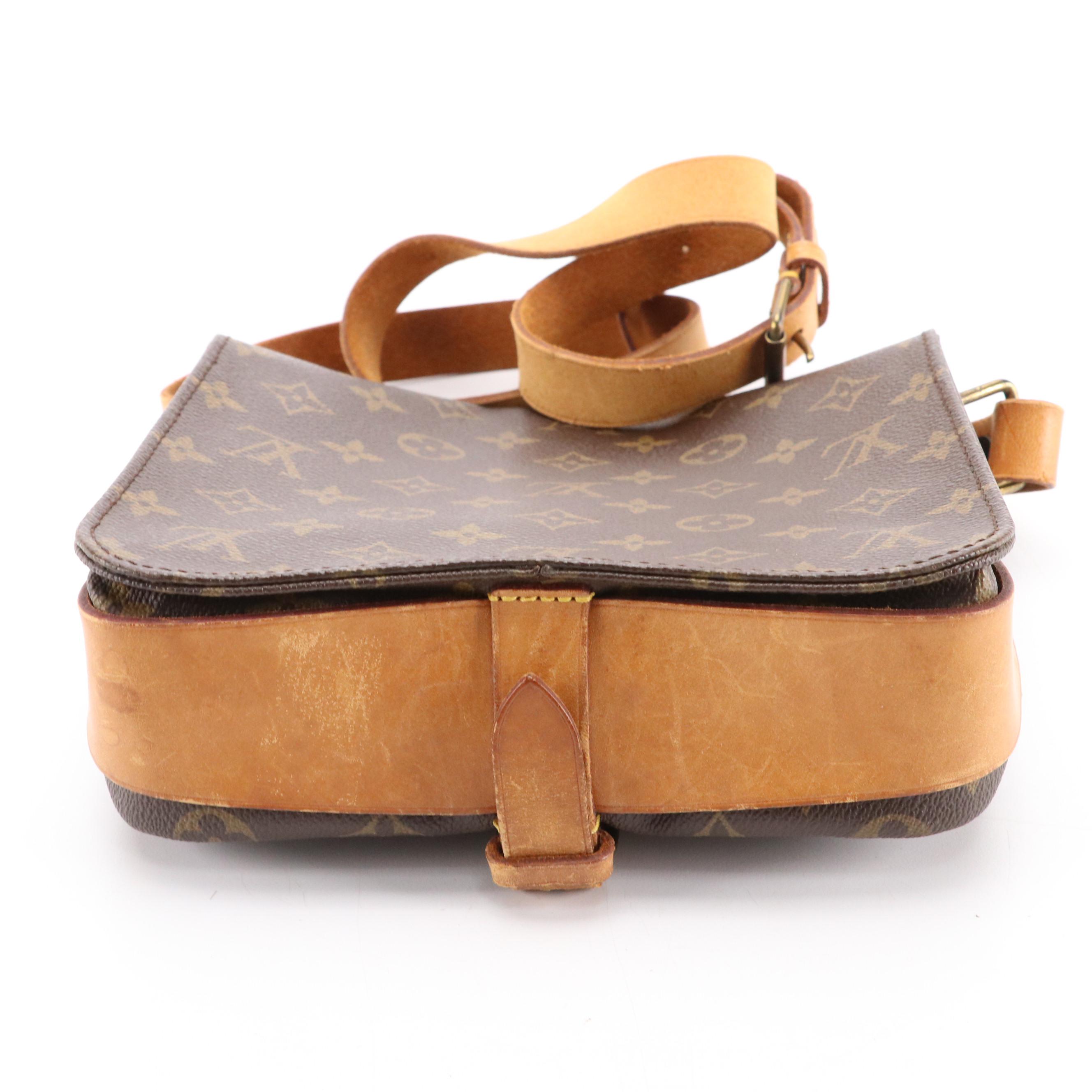 Louis Vuitton Cartouchière Crossbody Bag in Monogram Canvas and Vachetta Leather