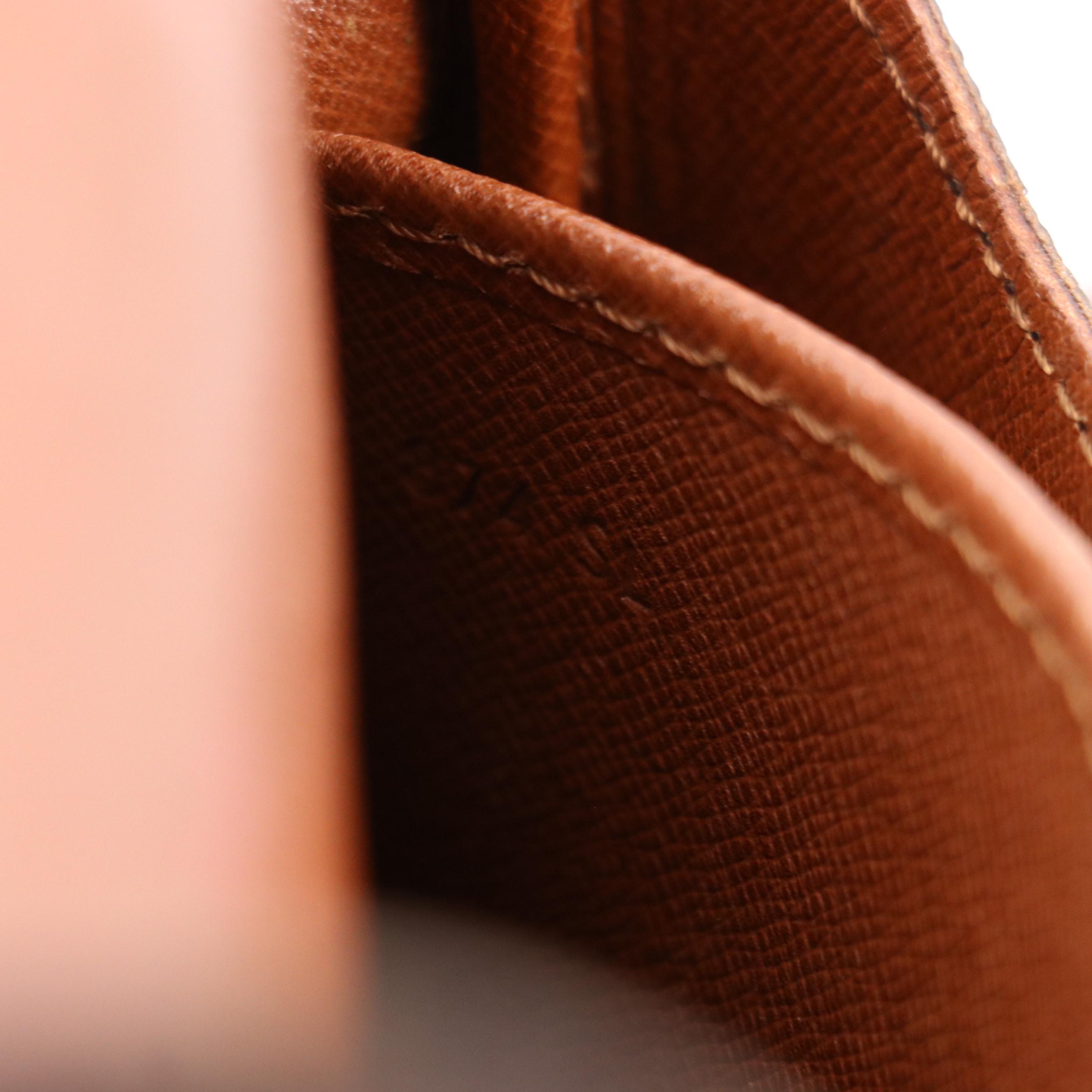 Louis Vuitton Cartouchière Crossbody Bag in Monogram Canvas and Vachetta Leather