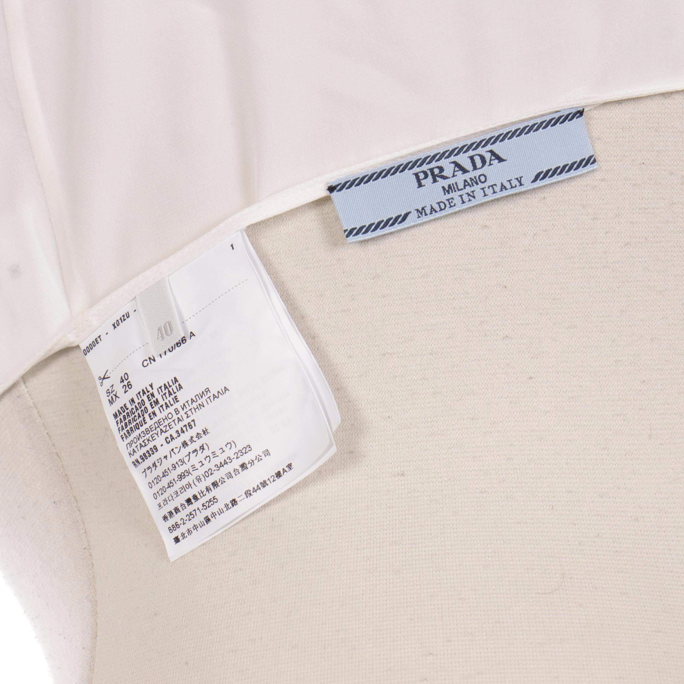 Prada Mixed Print Viscose Wrap Skirt with Semi Sheer Silk Faux Wrap Skirt