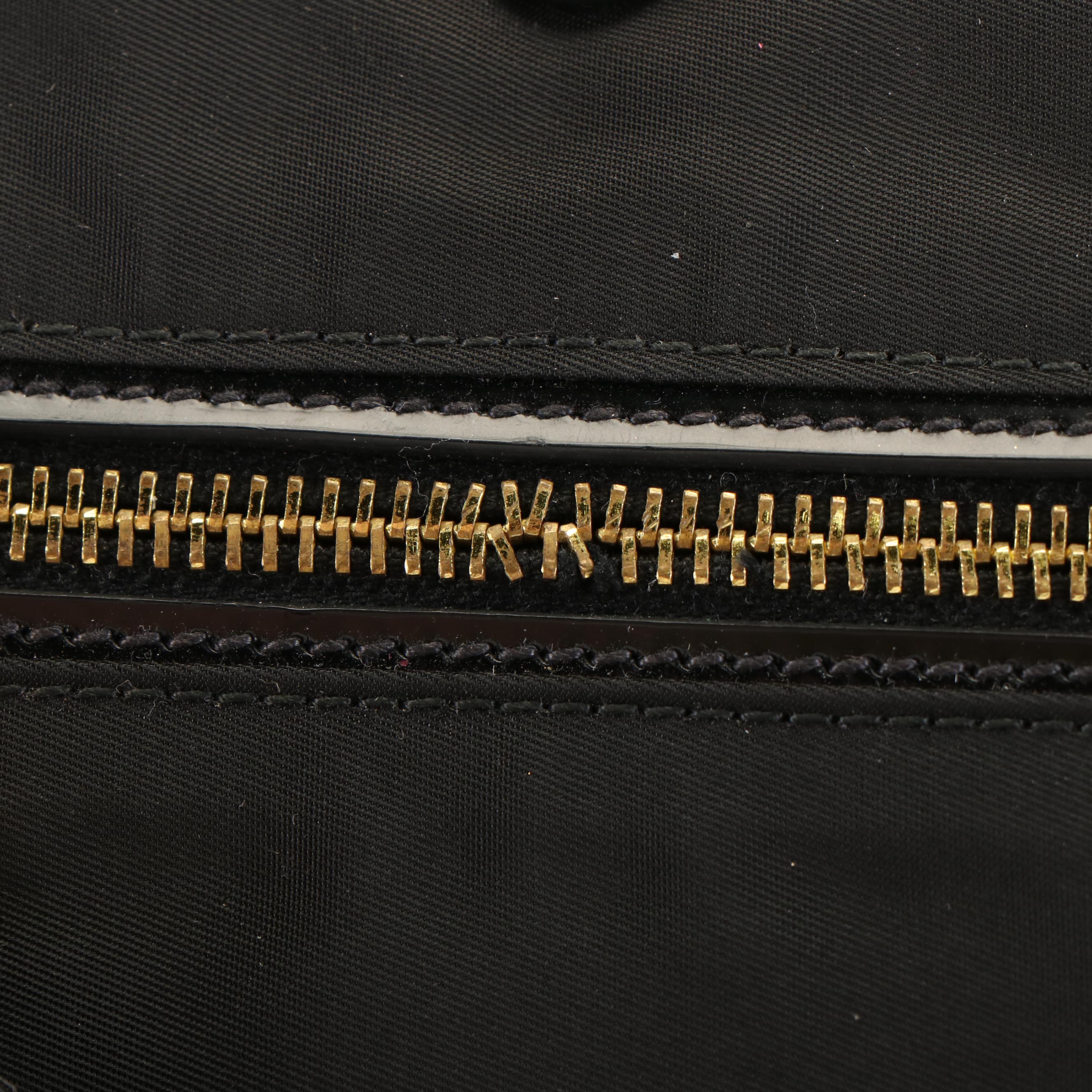 Prada Tessutso Black Nylon Zippered Tote Bag