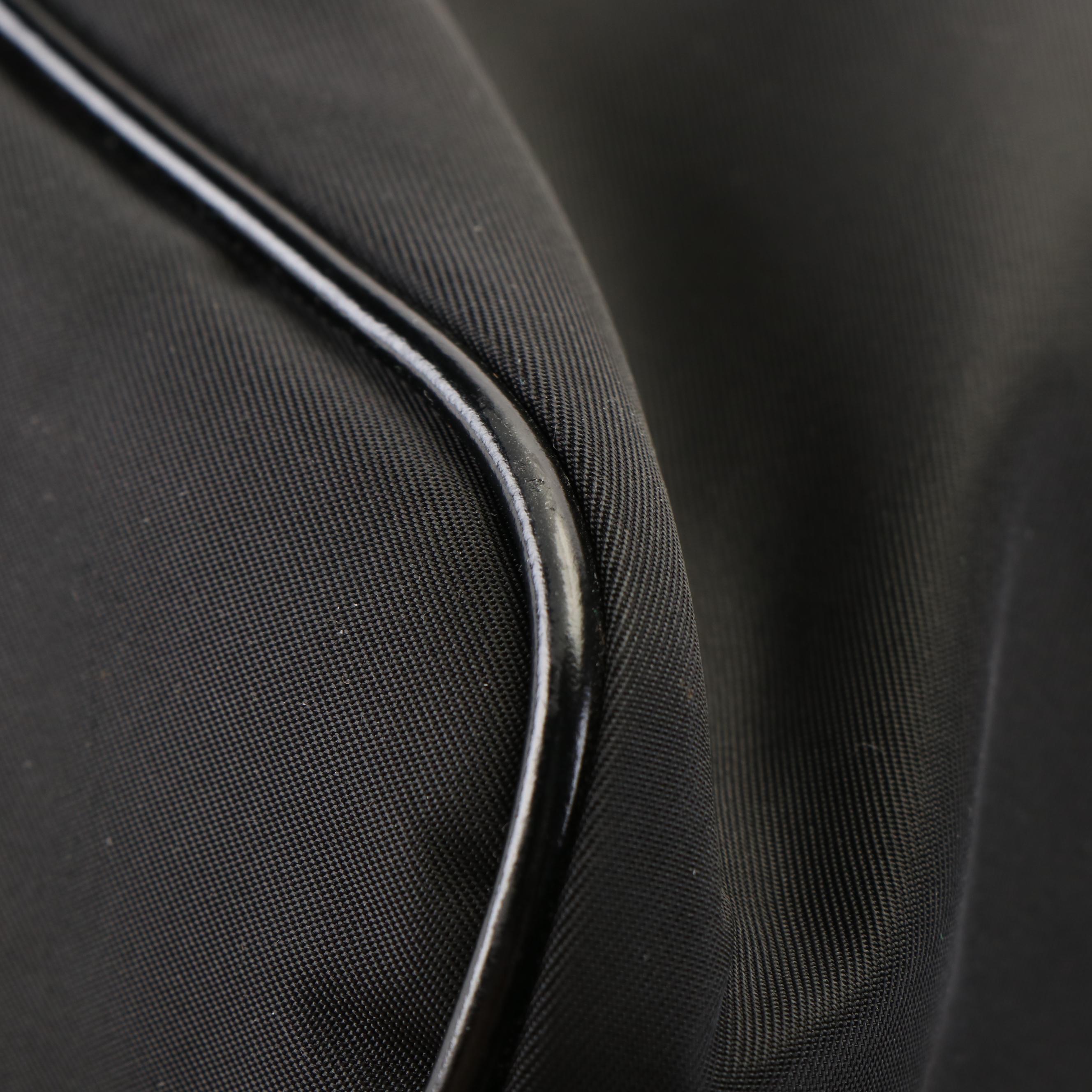 Prada Tessutso Black Nylon Zippered Tote Bag