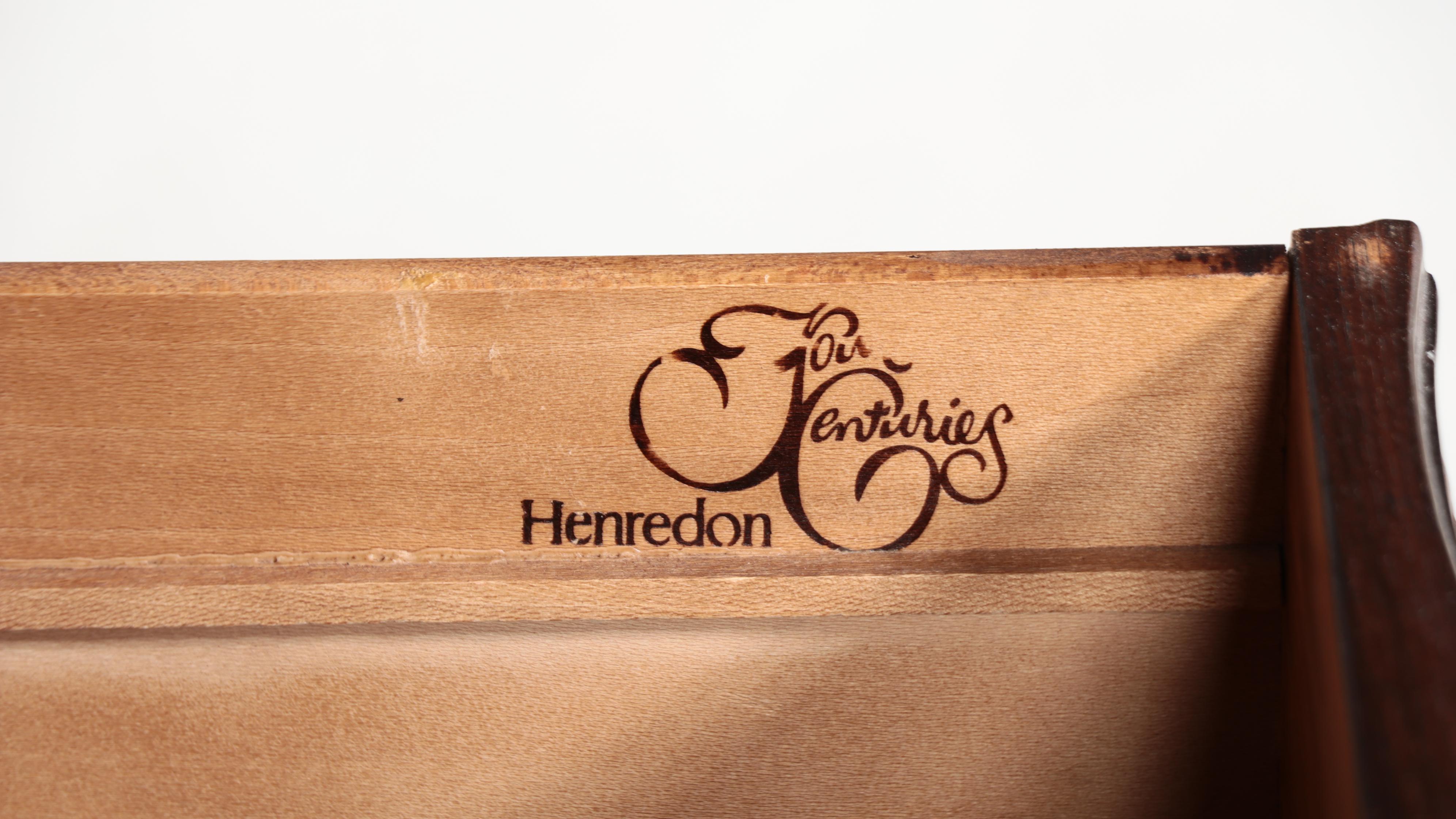 Henredon "Four Centuries" Louis XV Style Oak Nine-Drawer Serpentine Commode