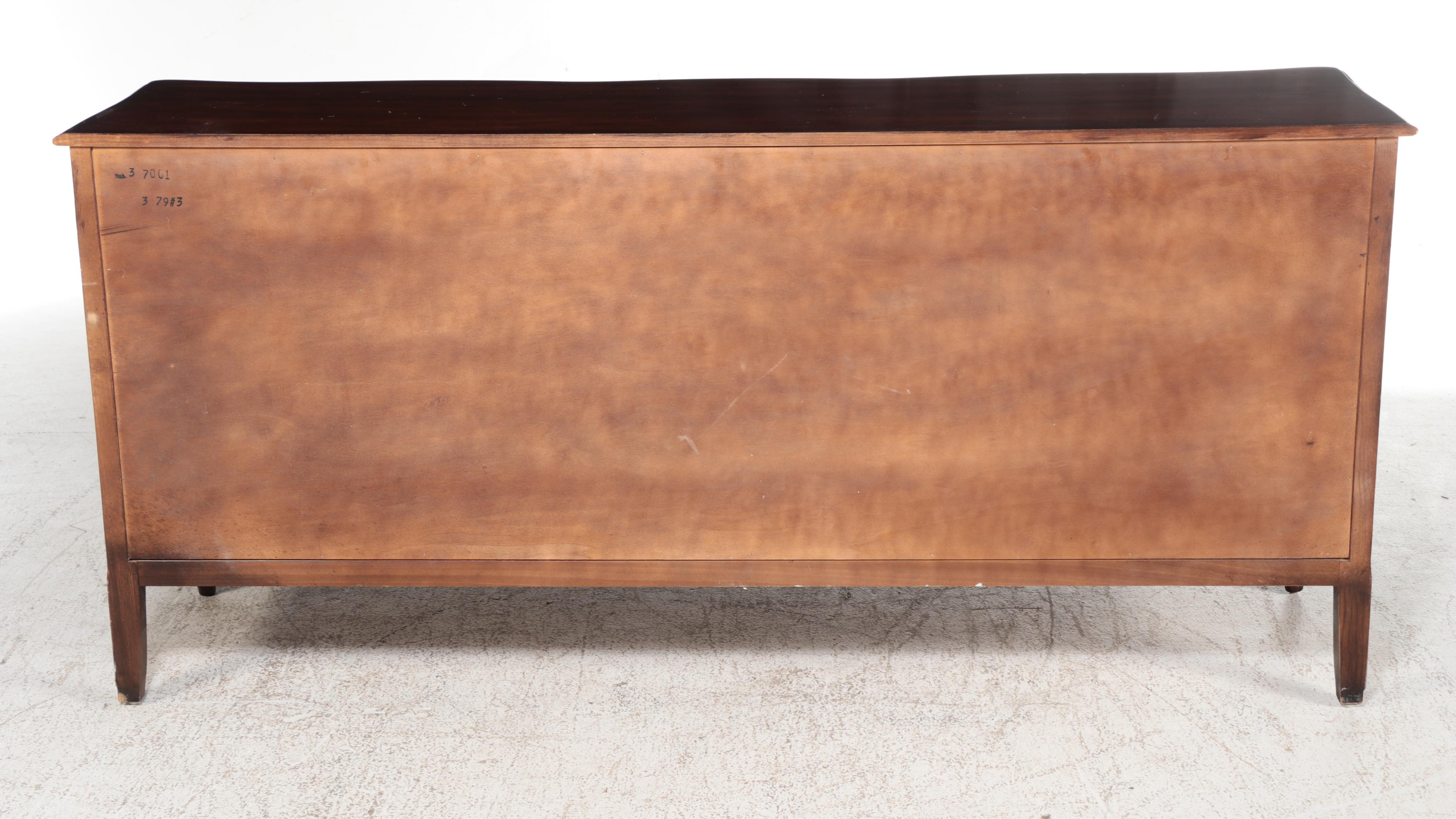 Henredon "Four Centuries" Louis XV Style Oak Nine-Drawer Serpentine Commode