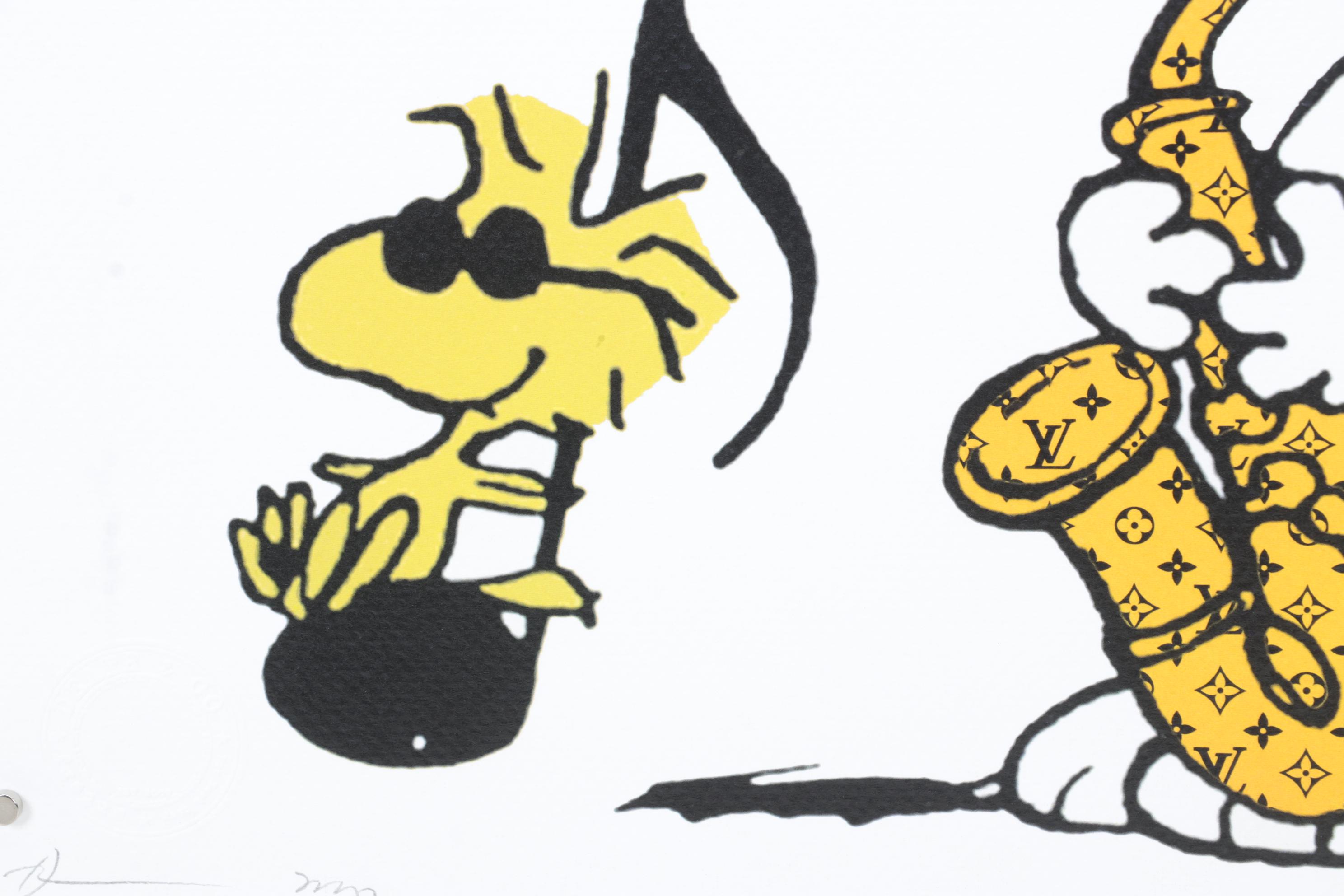 Death NYC Pop Art Graphic Print Featuring Snoopy and Woodstock, 2023