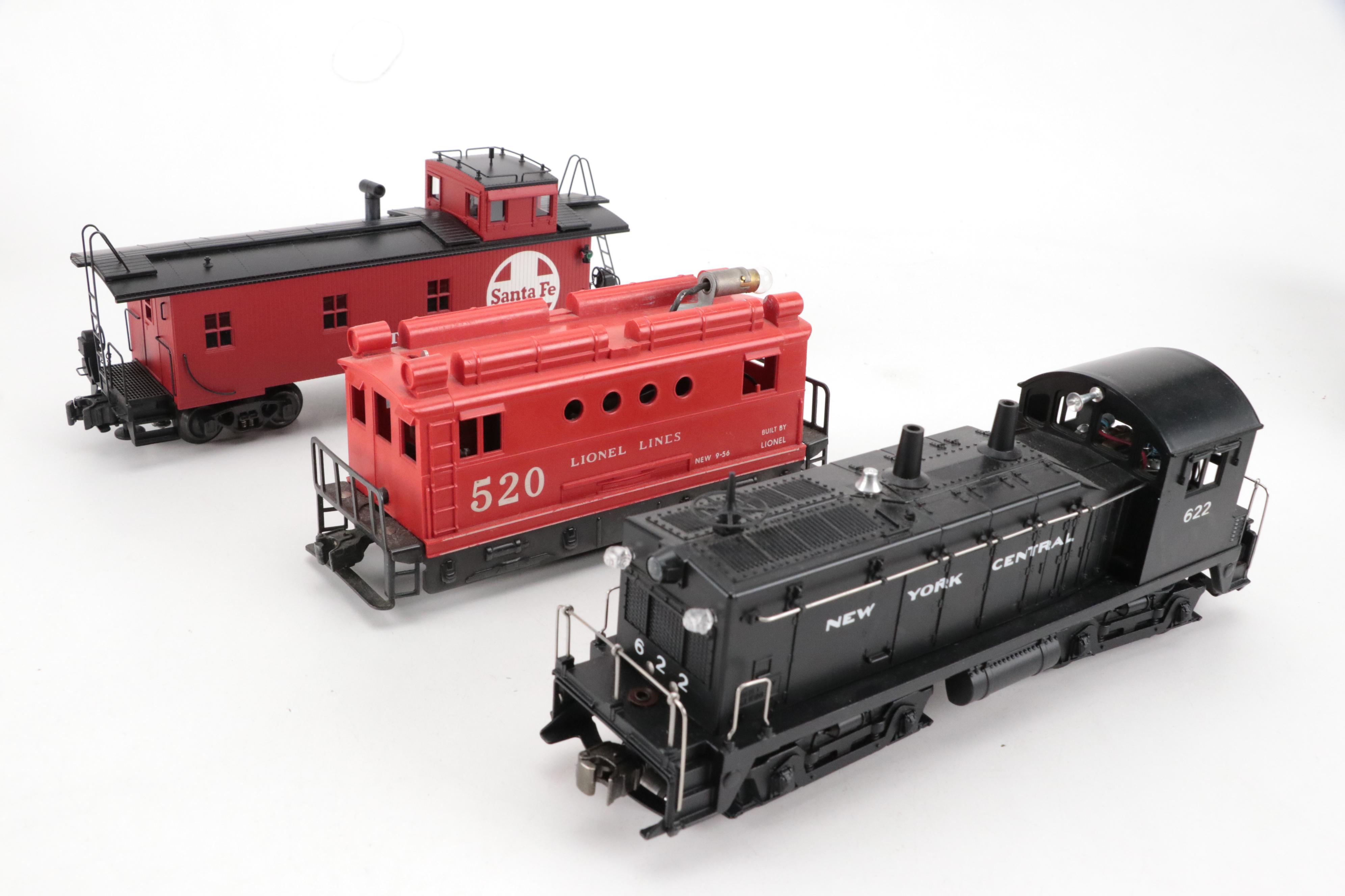 Lionel Electric Train Cars, Lunchbox with Trainmaster Train Tracks and More