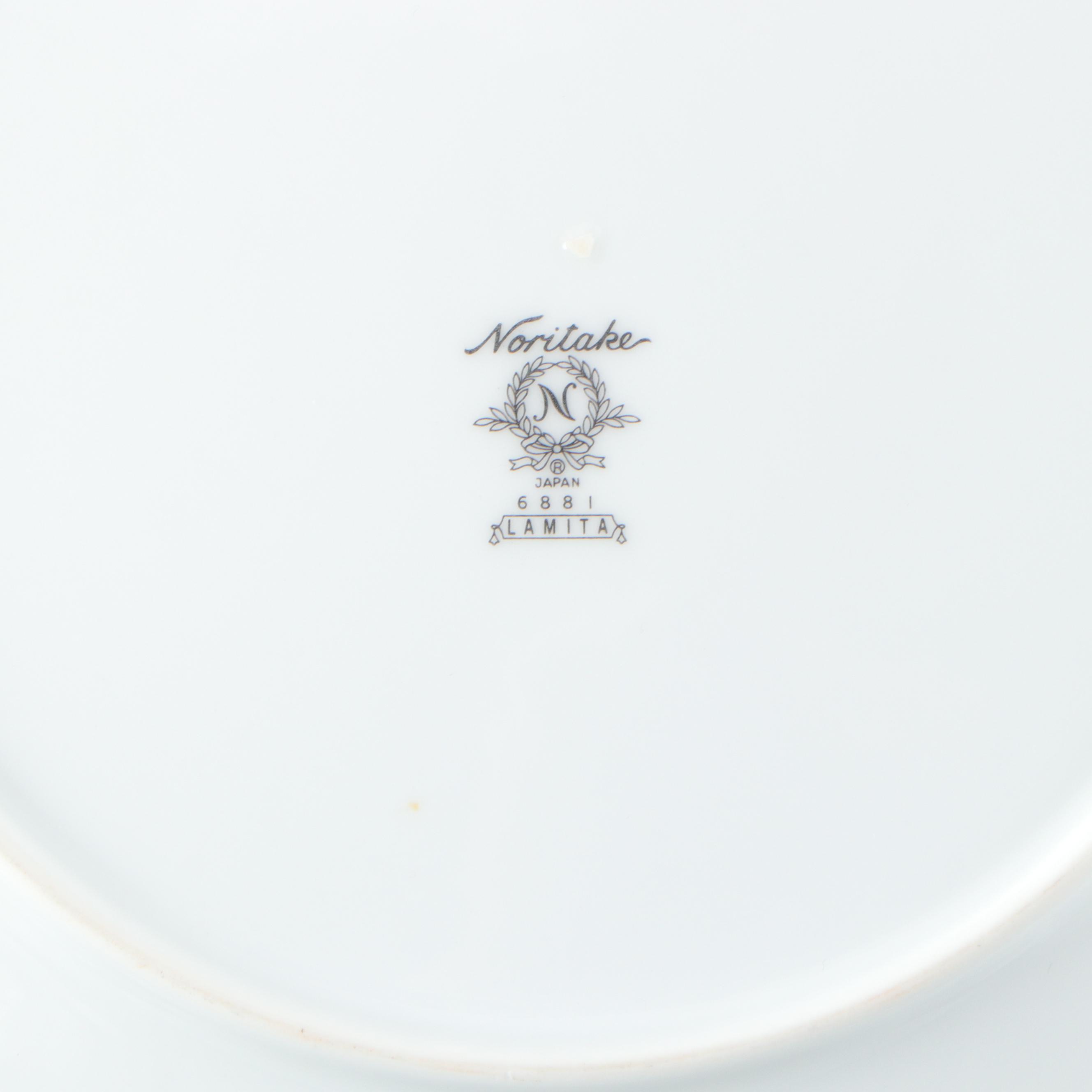 Noritake "Lamita" Fine China Dinnerware Set with Platinum Trim, 1967–1978
