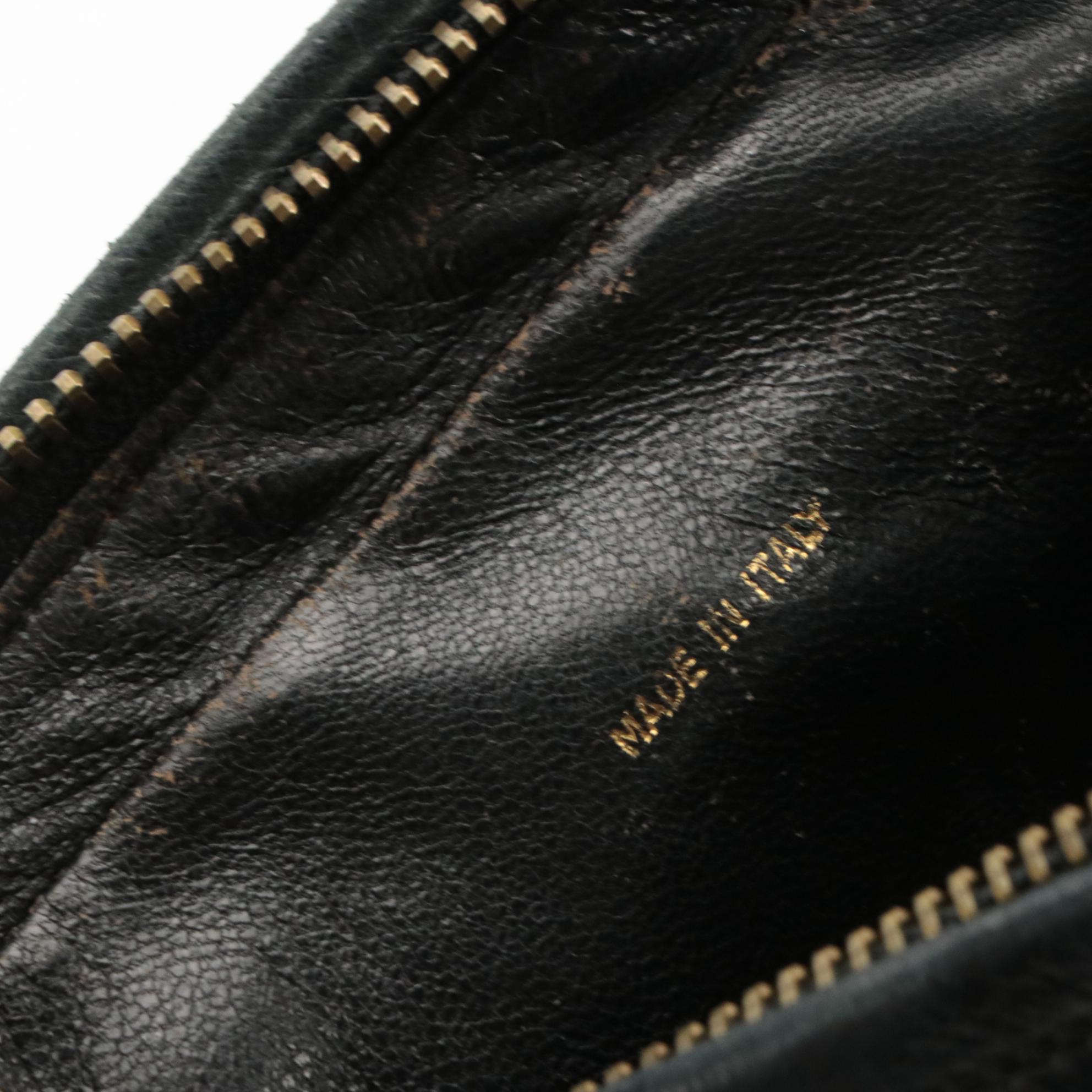 Chanel CC Quilted Chain Shoulder Bag in Black Lambskin Leather with Tassel